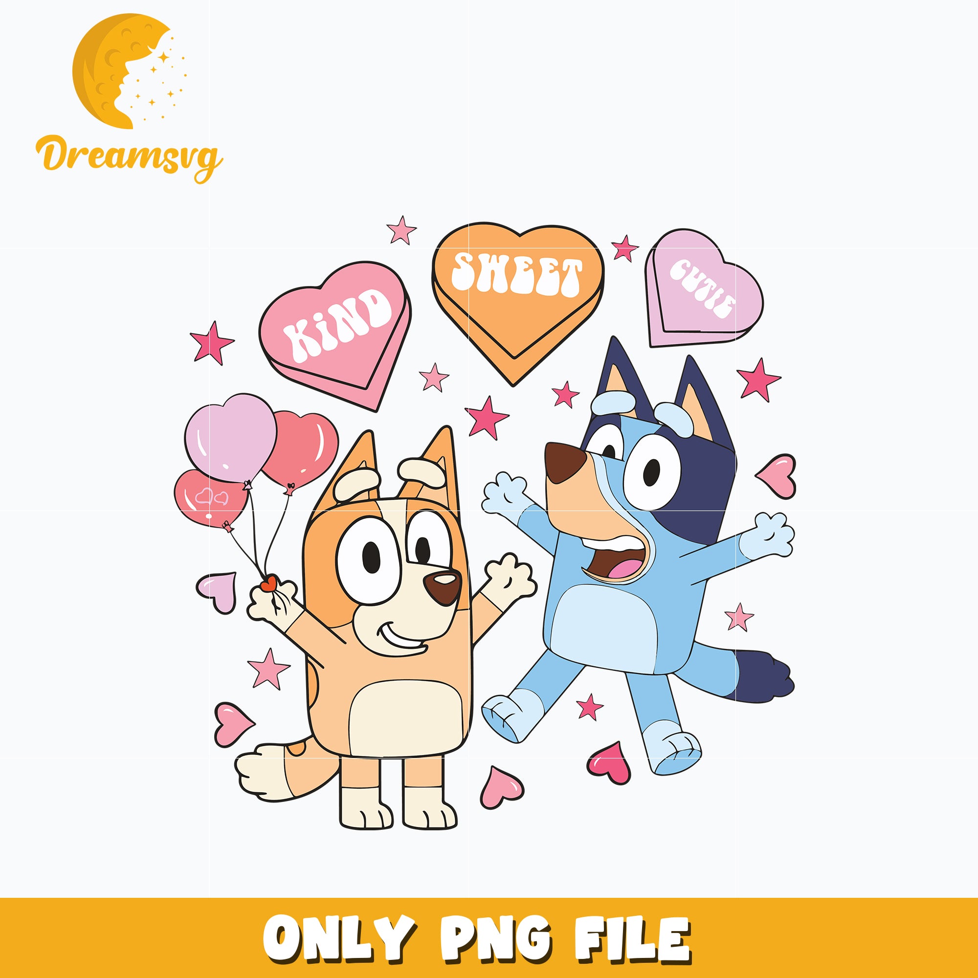 Bluey Bingo Rainbow SVG DXF EPS PNG Cut Files