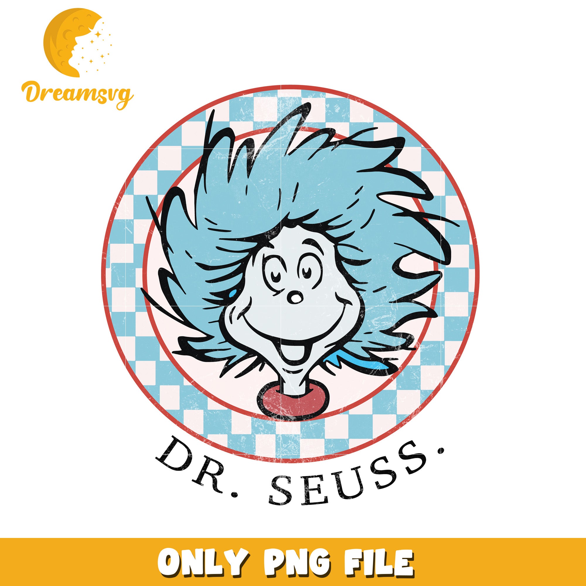 Thing 1 thing 2 dr seuss circle png – DreamSVG Store