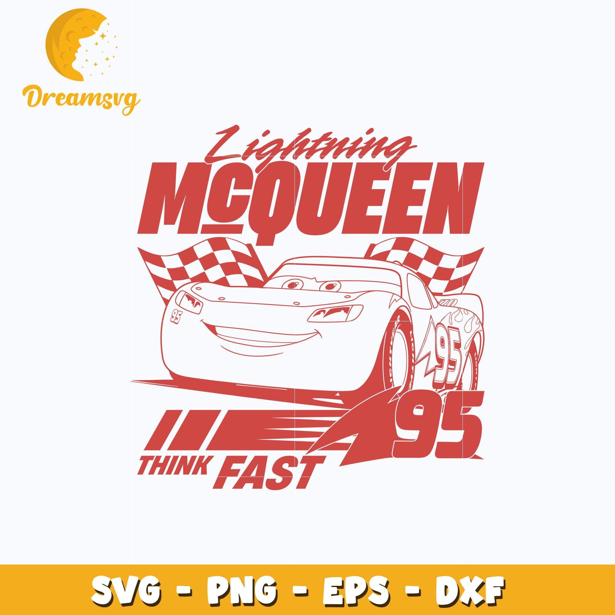 Lightning McQueen Car 95 svg, digital download – DreamSVG Store