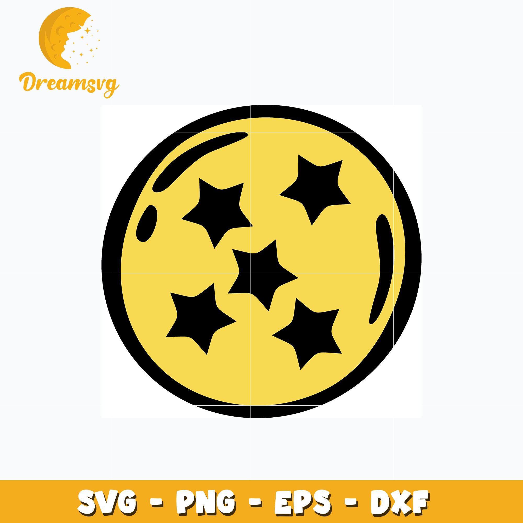 Five star Dragonball svg, anime svg, Dragonball svg – DreamSVG Store