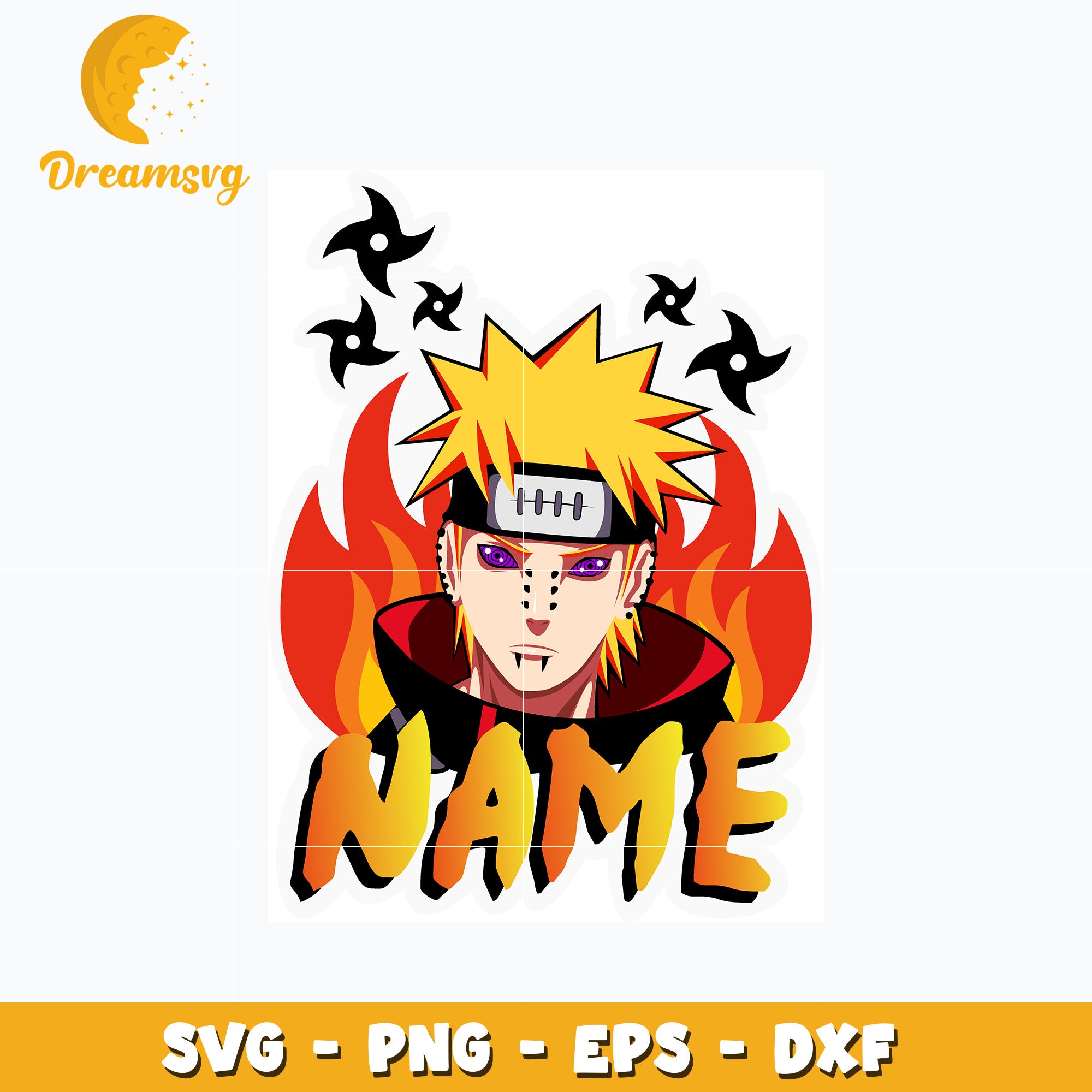 Nagato Pain name svg, anime svg, Naruto svg – DreamSVG Store