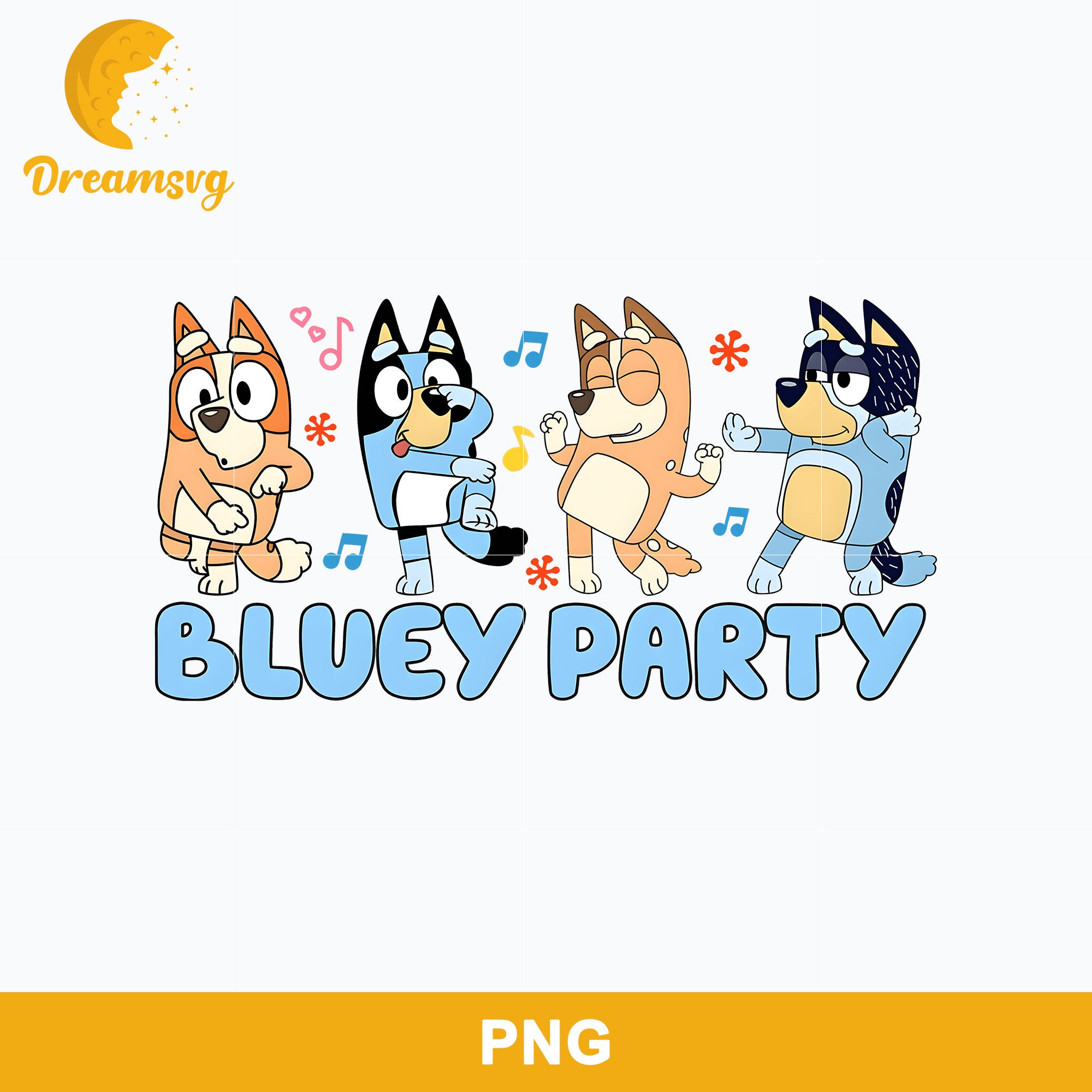 Bluey Party Png, Bluey Happy Party Png, Bluey Png Digital File