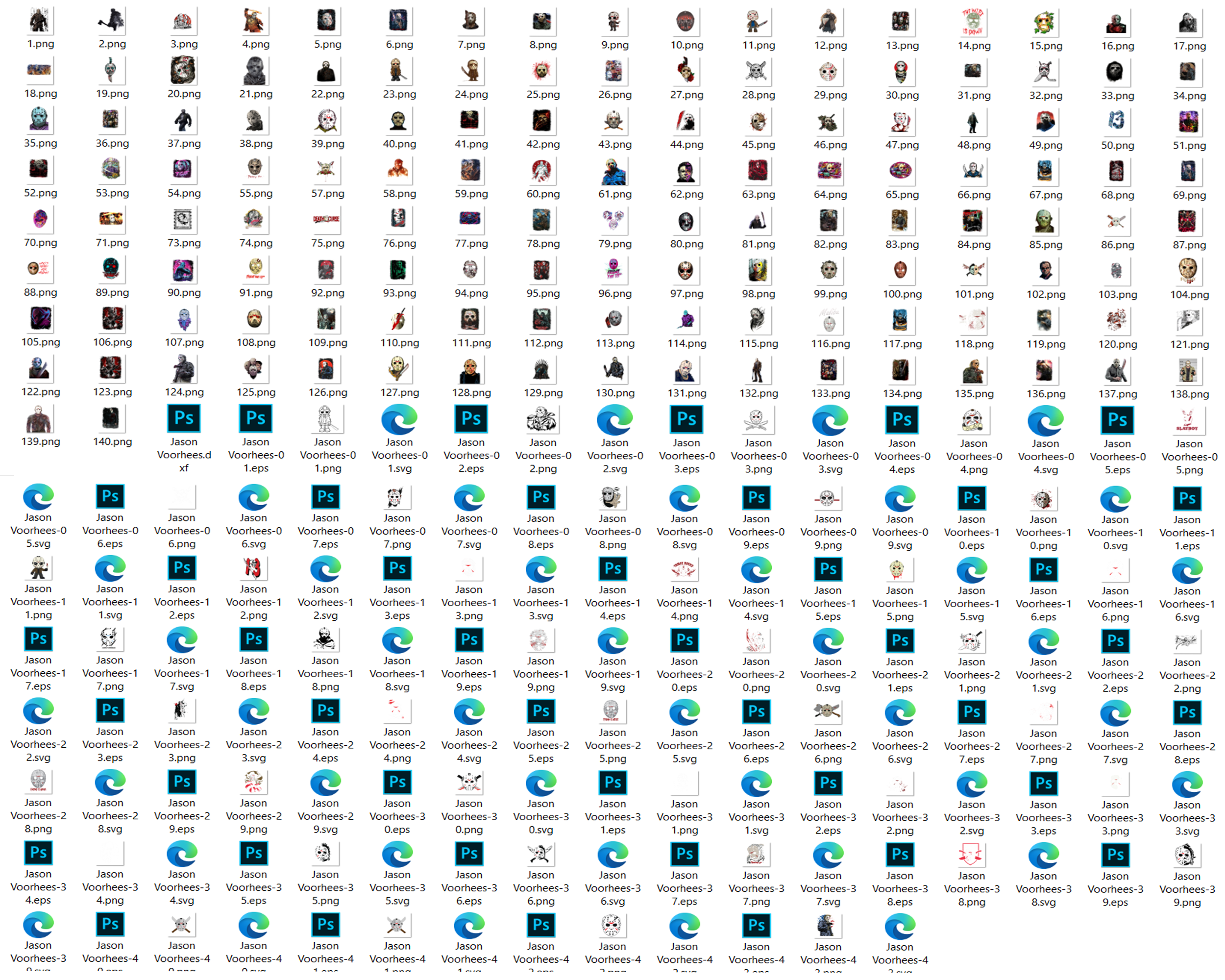 Jason Voorhess PNG Bundle, Jason Voorhess Halloween, Scary Halloween, Horror Characters, Halloween svg, png digital file.