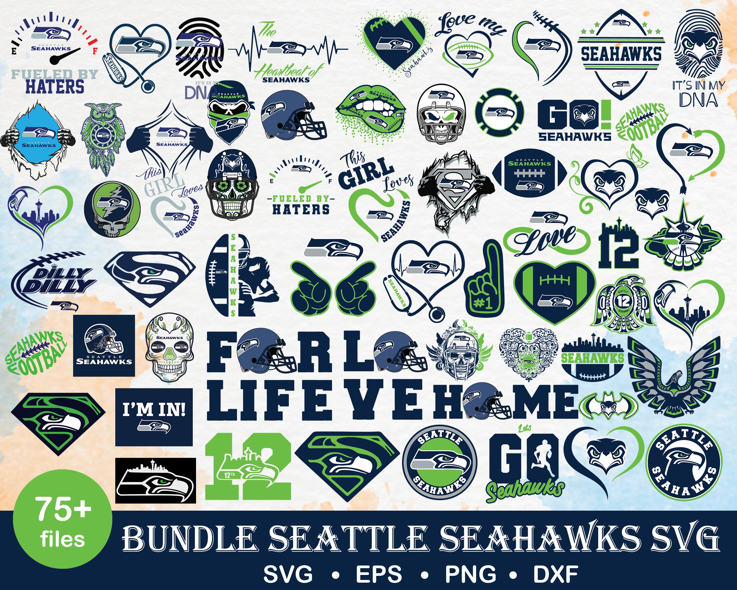 75+ Seattle Seahawks bundle svg, seahawks bundle svg, Nfl svg, png, dxf, eps digital file