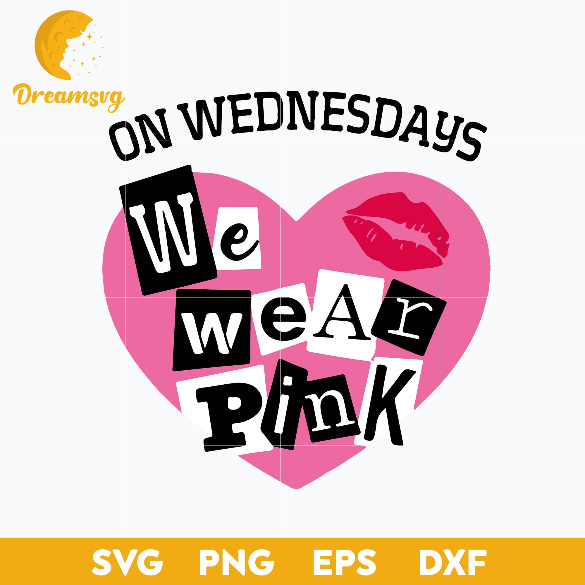 On Wednesdays We Wear Pink Svg, Halloween Svg, png, dxf, eps digital file.