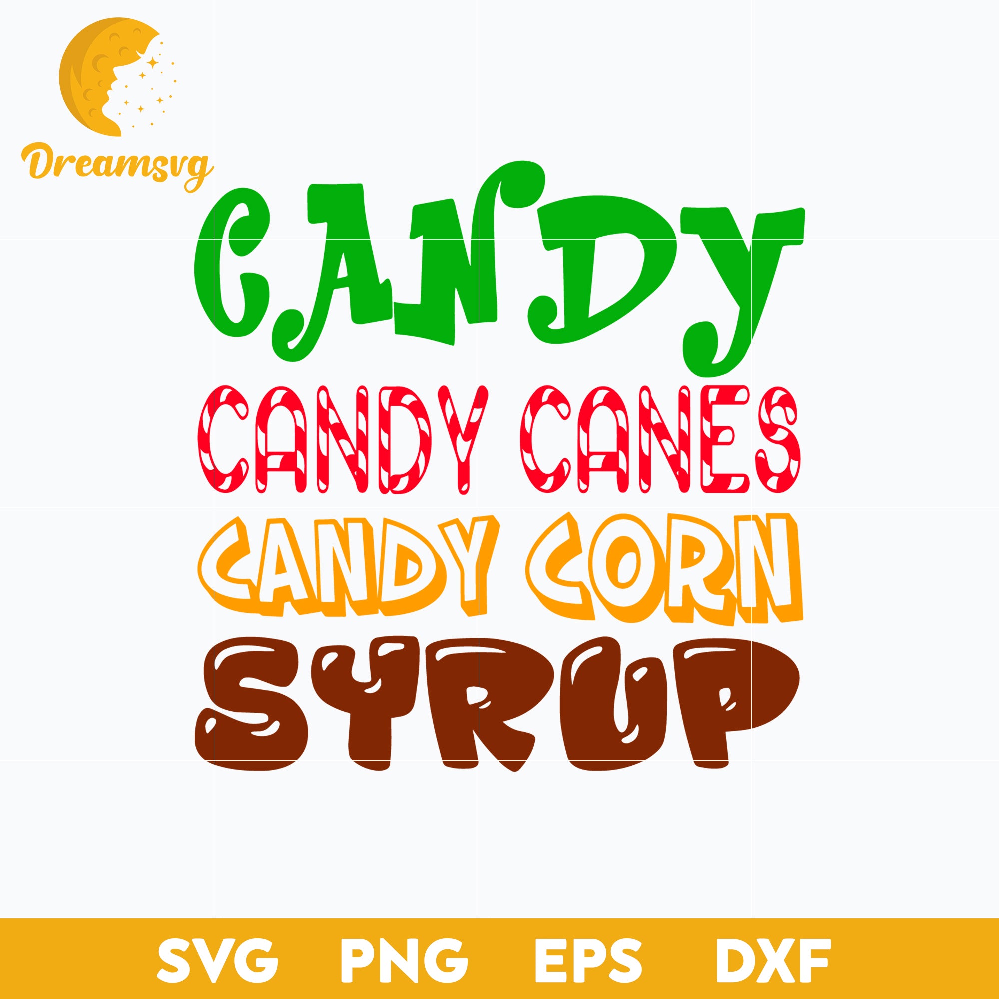 Candy Candy Canes Candy Corn Syrup SVG, Christmas SVG.