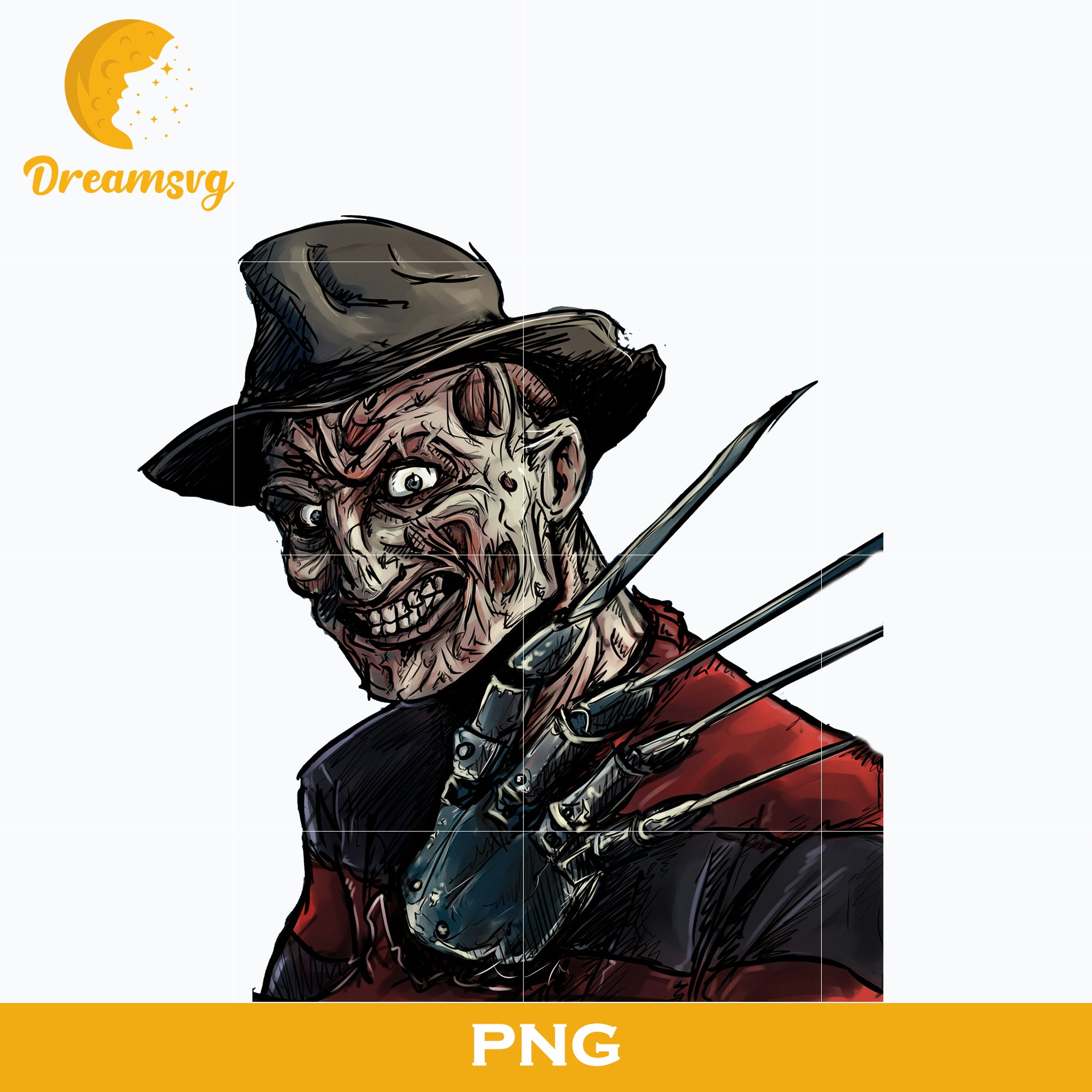 Freddy Krueger PNG, Freddy Krueger Halloween, Scary Halloween, Horror Characters, Halloween svg, png digital file.
