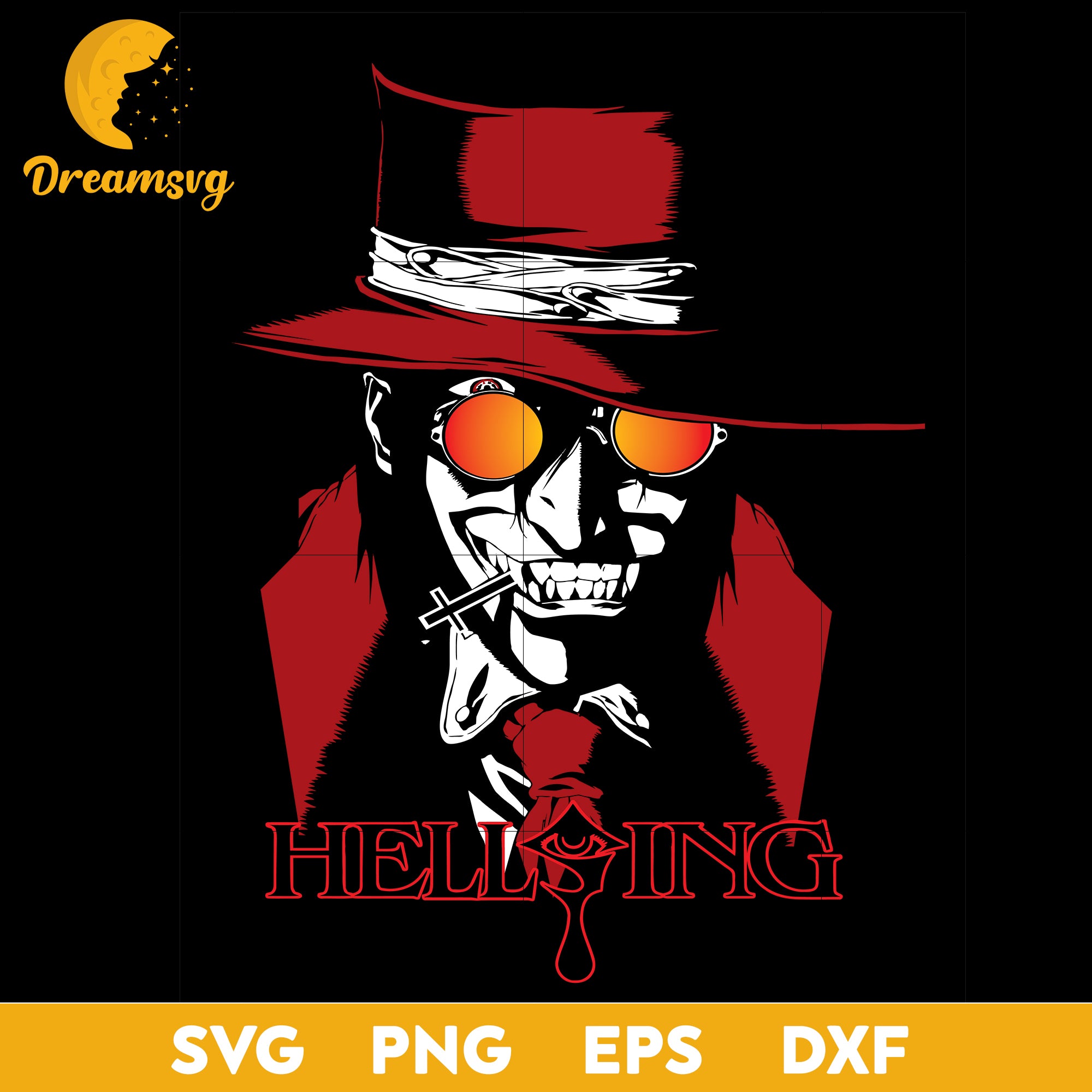 Hellsing alucard, svg file for cricut ,Anime svg, png, eps, dxf digita –  DreamSVG Store