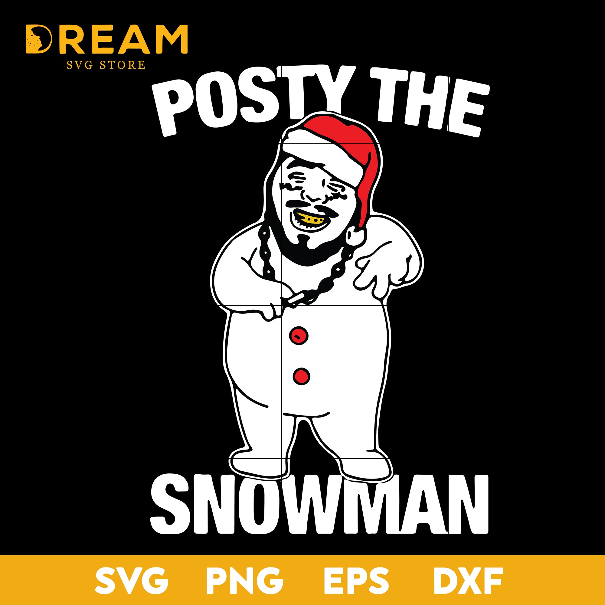Posty The Snowman, Christmas Svg, Post Malone Svg, Snowman Svg, Snow Malone Svg, Christmas svg, png, dxf, eps digital file CRM05122024L