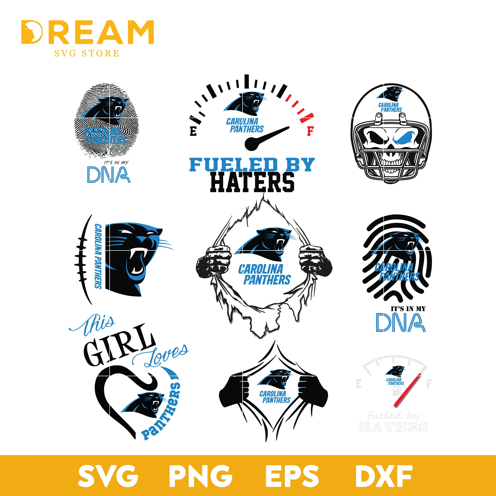 Carolina panthers bundle svg, Carolina panthers svg, NFL svg, png, dxf, eps digital file