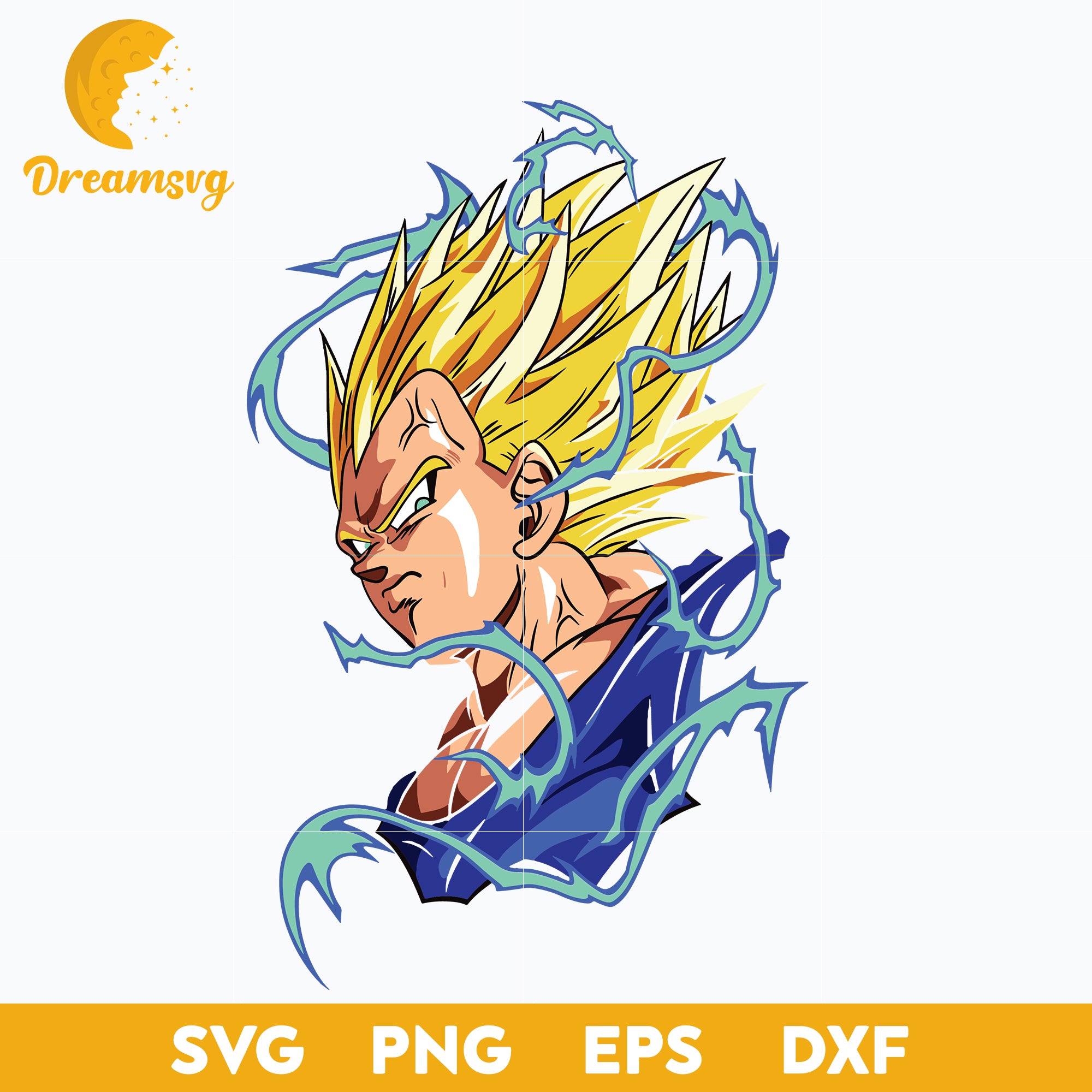 Dragon Ball Svg, Goku Svg, Super Saiyan Files For Silhouette Files For Cricut Svg, file for cricut, Anime svg, png, eps, dxf digital download