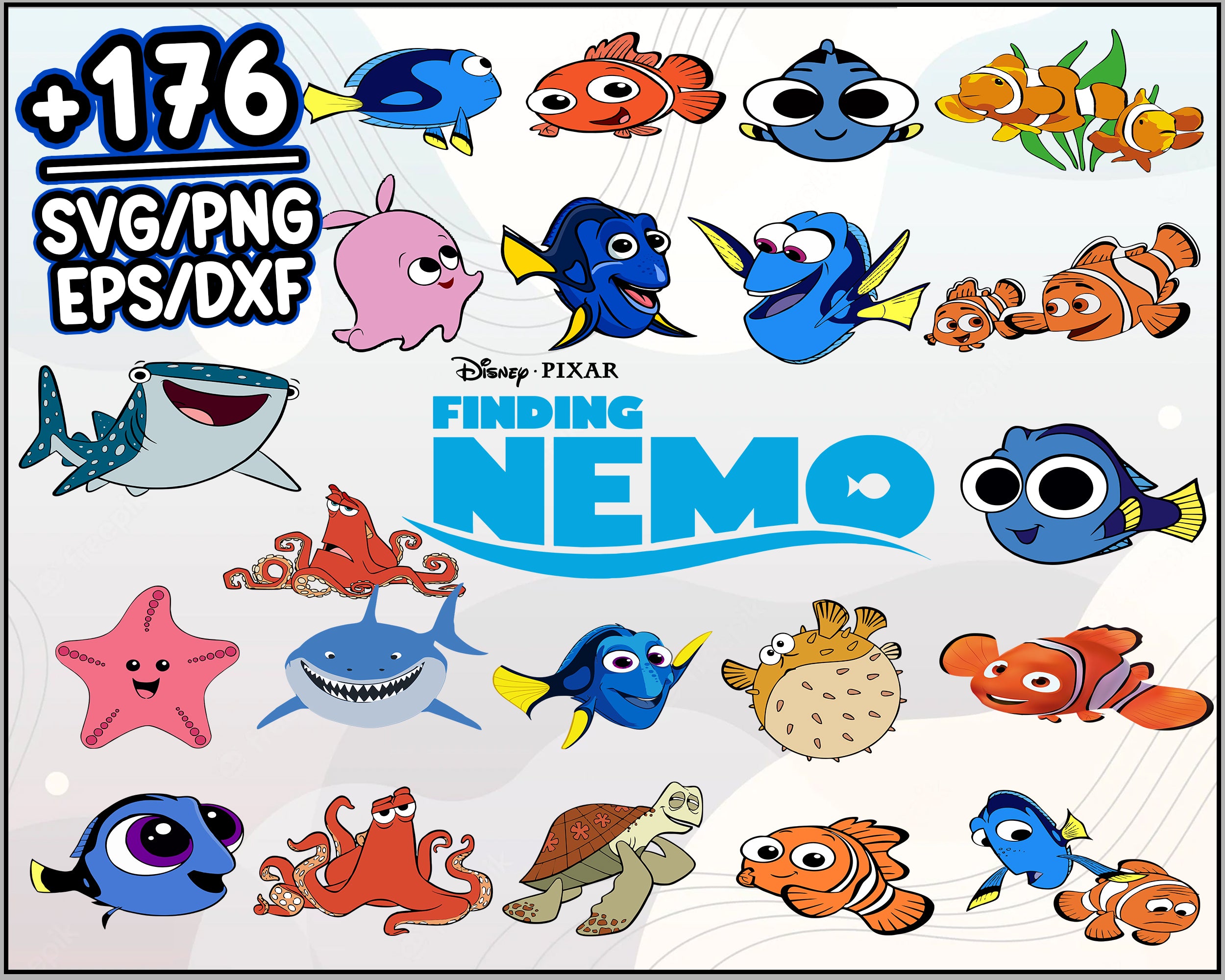 176+ Finding Nemo SVG Bundle, Dory Svg, Nemo Iron On, Nemo Cricut, Nemo Clipart, Dory Clipart, Finding Nemo Png, Dory Png, Cartoon svg, png, dxf, eps digital file