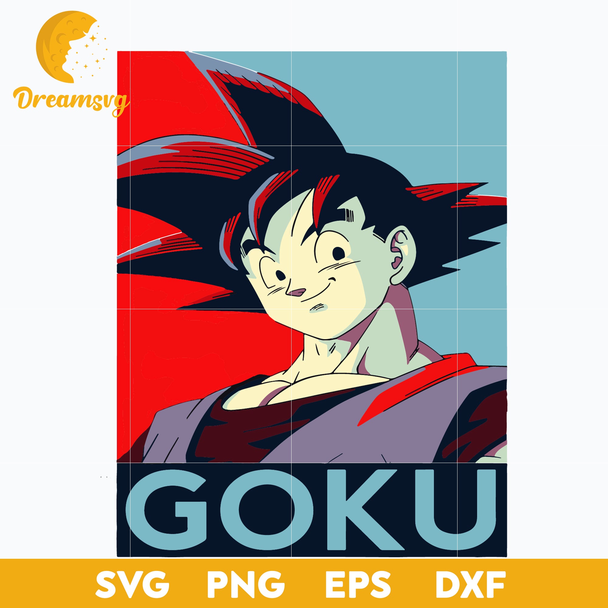 Goku Anime Svg, Son Goku Svg, Dragon Ball Svg, Anime Character Svg, Super Saiyan Svg, file for cricut, Anime svg, png, eps, dxf digital download