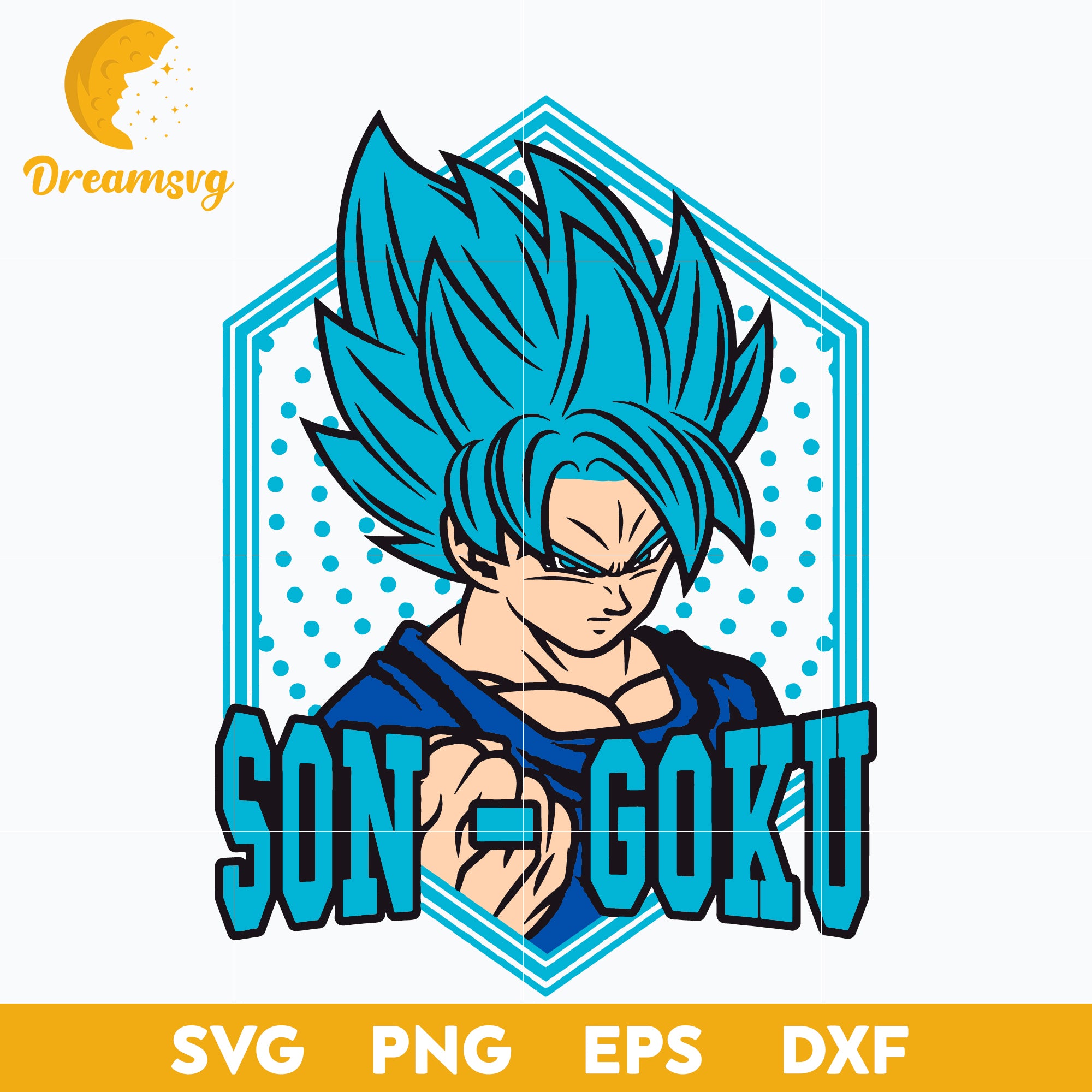 Goku Face Svg, Goku Svg, Goku Layer Svg, Dragon Ball Svg, Super Saiyan Svg, Super Saiyan Svg, file for cricut, Anime svg, png, eps, dxf digital download
