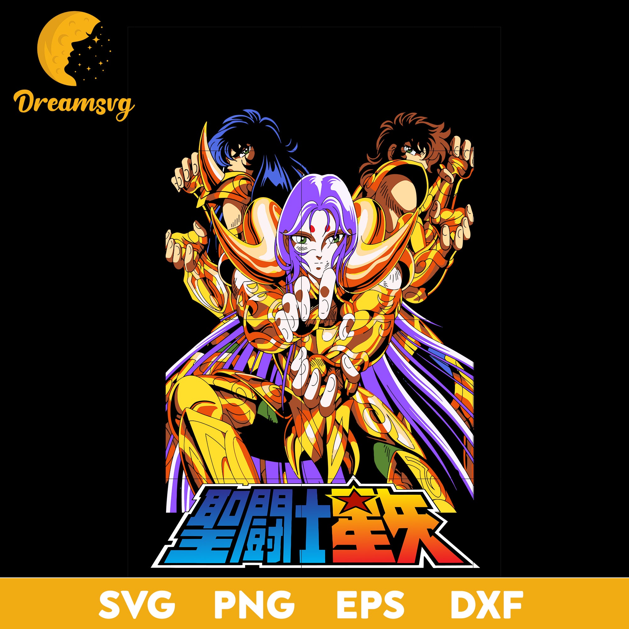 Gold Athena Exclamation Svg, Athena Exclamation Svg, Athena Exclamation Saint Seiya Svg, Saint Seiya Svg, file for cricut, Anime svg, png, eps, dxf digital download