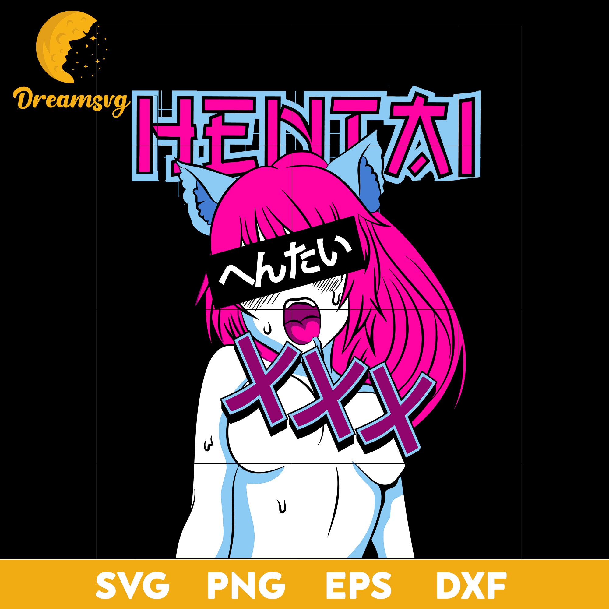 Anime girl Svg, file for cricut, Anime svg, png, eps, dxf digital down –  DreamSVG Store