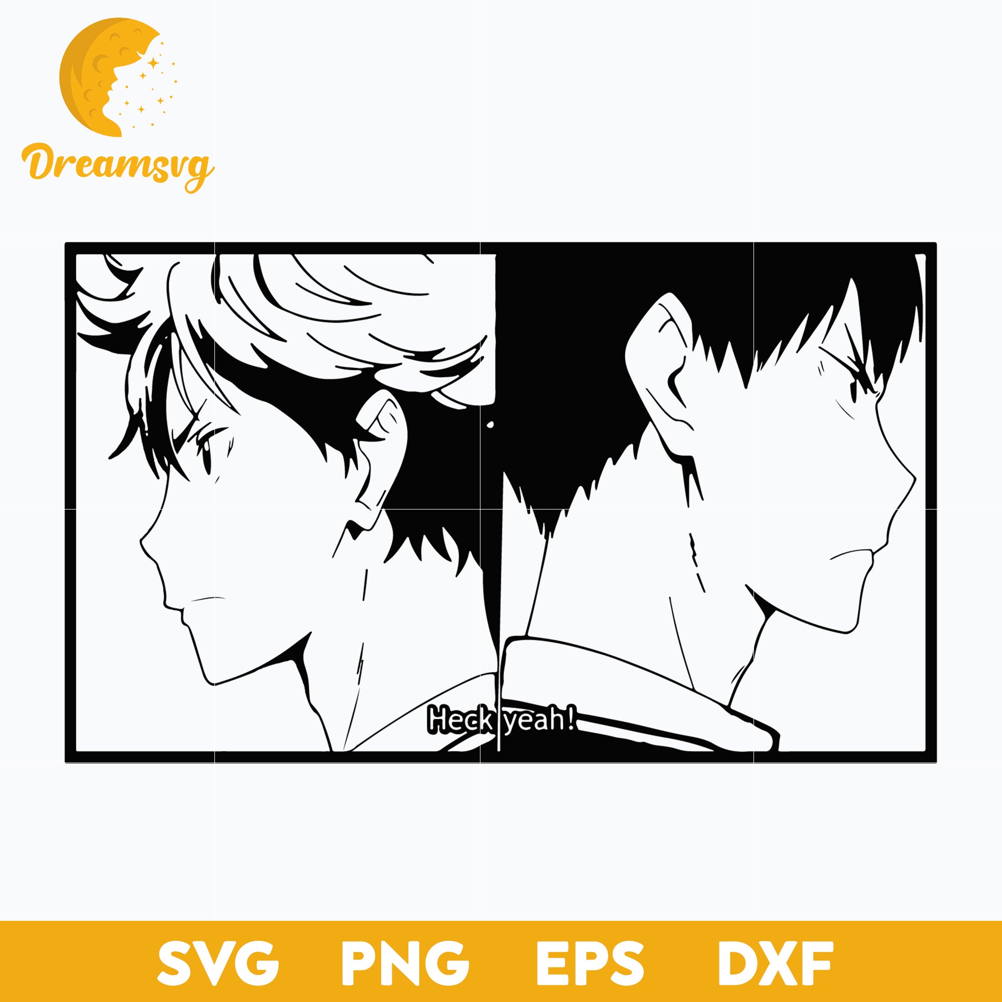 Hinata And Kageyama Svg, Haikyuu Svg, Volleyball Team Svg, Volleyball Club Svg, file for cricut, Anime svg, png, eps, dxf digital download