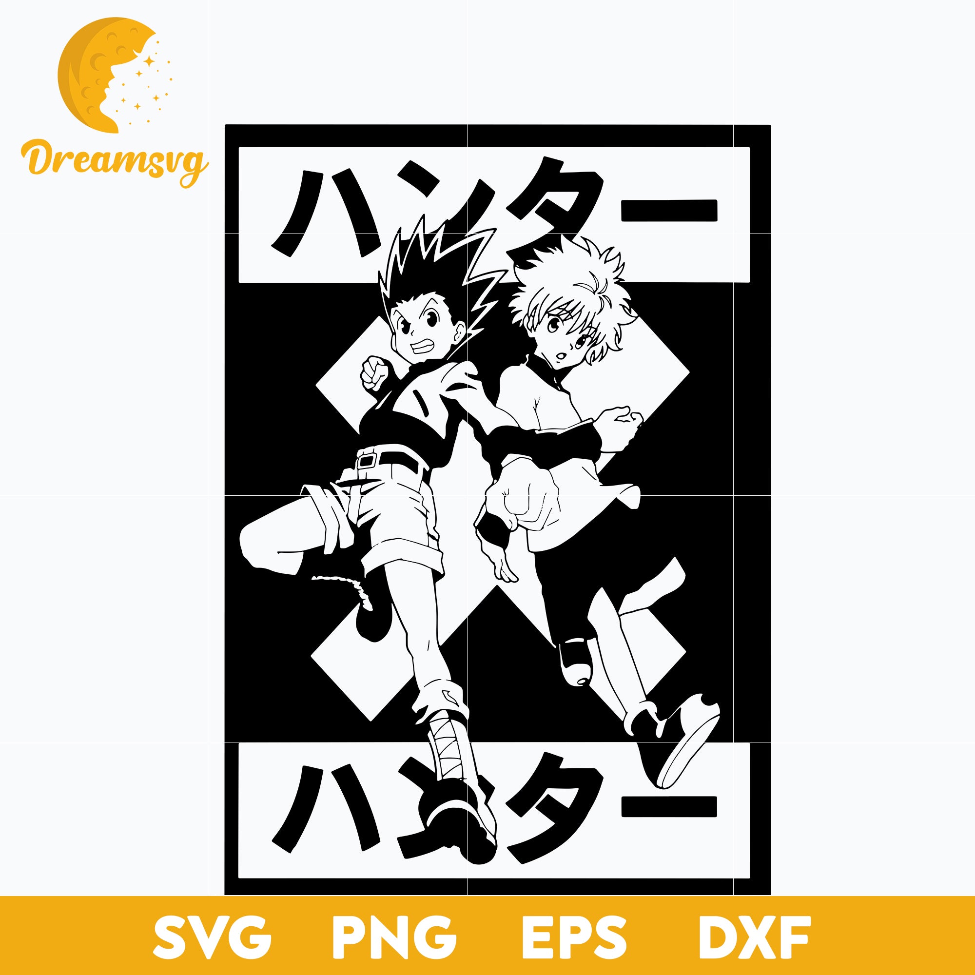 Hunter X Hunter Svg, Anime Svg, Japanese Manga Anime Svg, Hunter X Hunter Killua And Gon Svg, Anime Gift Svg, file for cricut, Anime svg, png, eps, dxf digital download