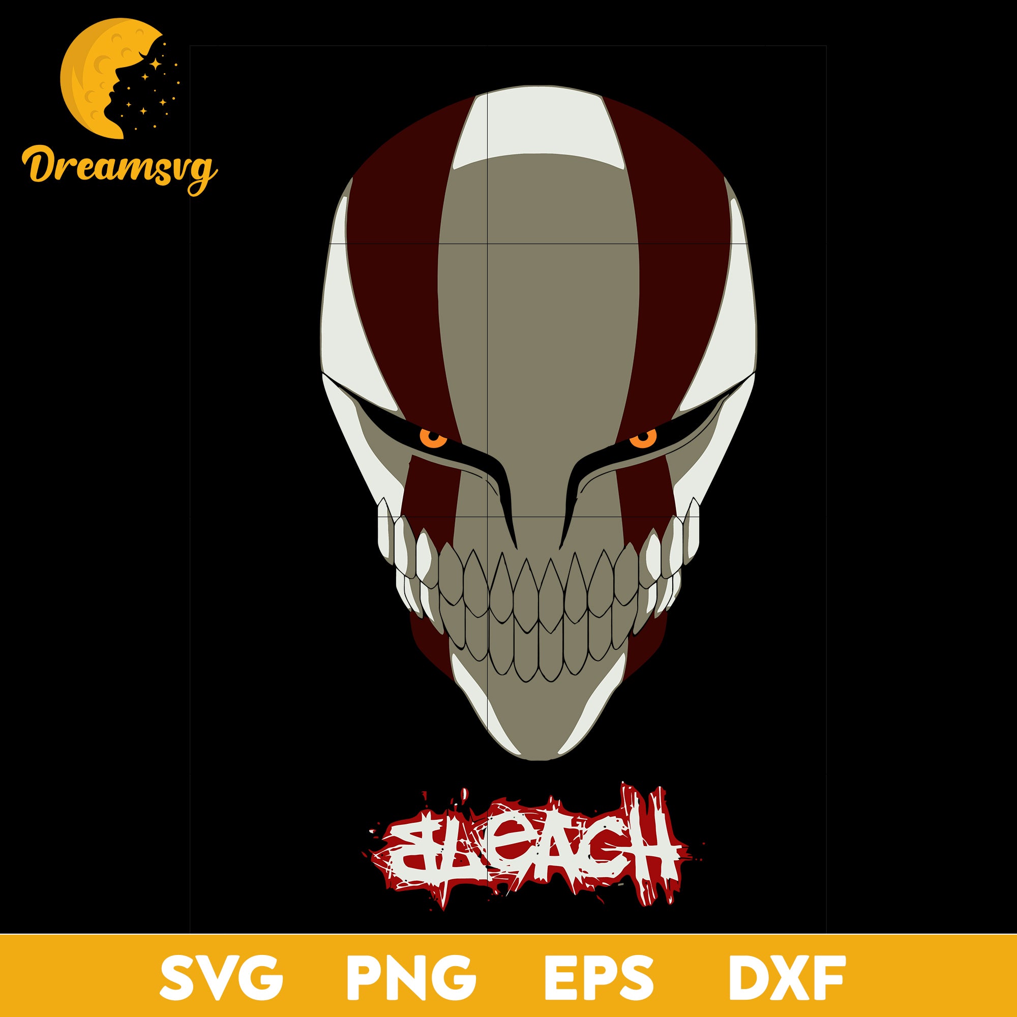 Ichigo Hollow Mask Svg, Kurosaki Ichigo Svg, Anime Svg, Bleach Svg, Bleach Anime Svg, file for cricut, Anime svg, png, eps, dxf digital download