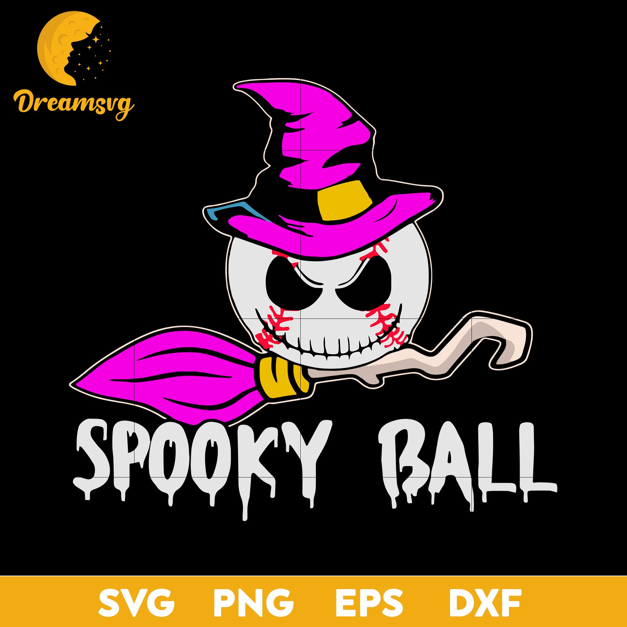 Jack Skellington Baseball Witch Broom svg, Halloween svg, png, dxf, eps digital file.