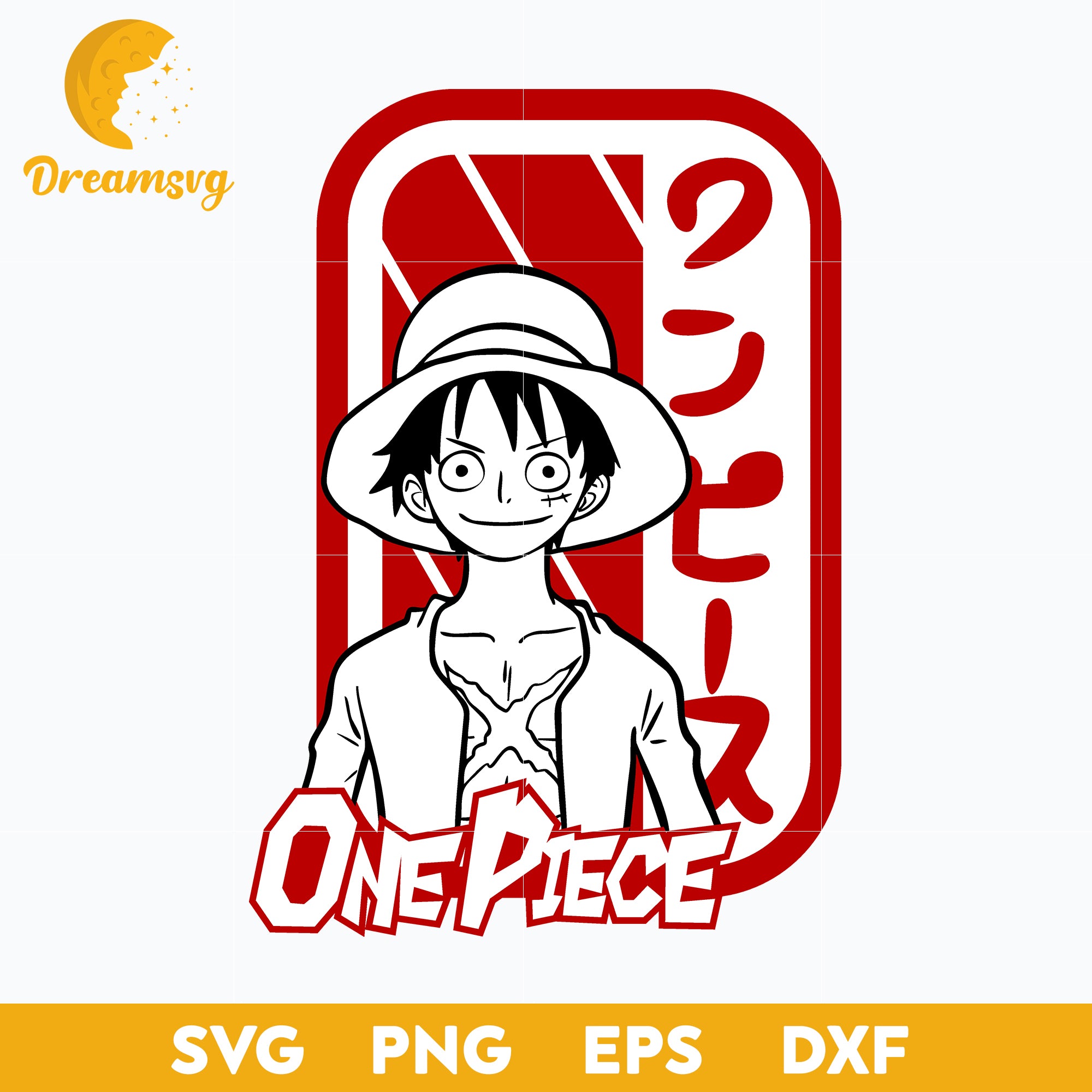 Anime One Piece Luffy With Hat, Silhouette Svg Free - free svg files for  cricut