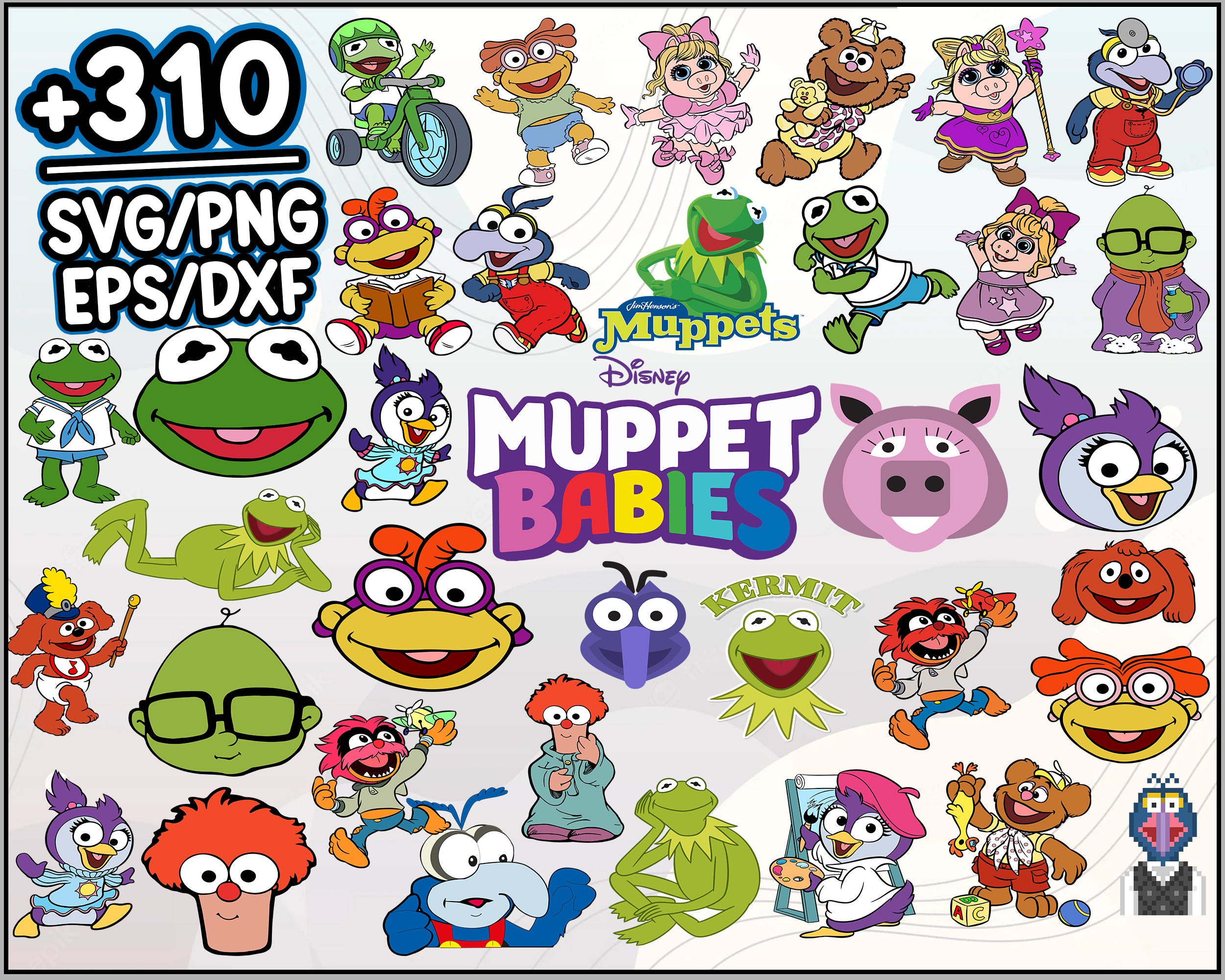 310+ Muppets Babies SVG Bundle, Muppets Bundle, The Muppets svg, Cut Files, Cartoon svg, png, dxf, eps digital file
