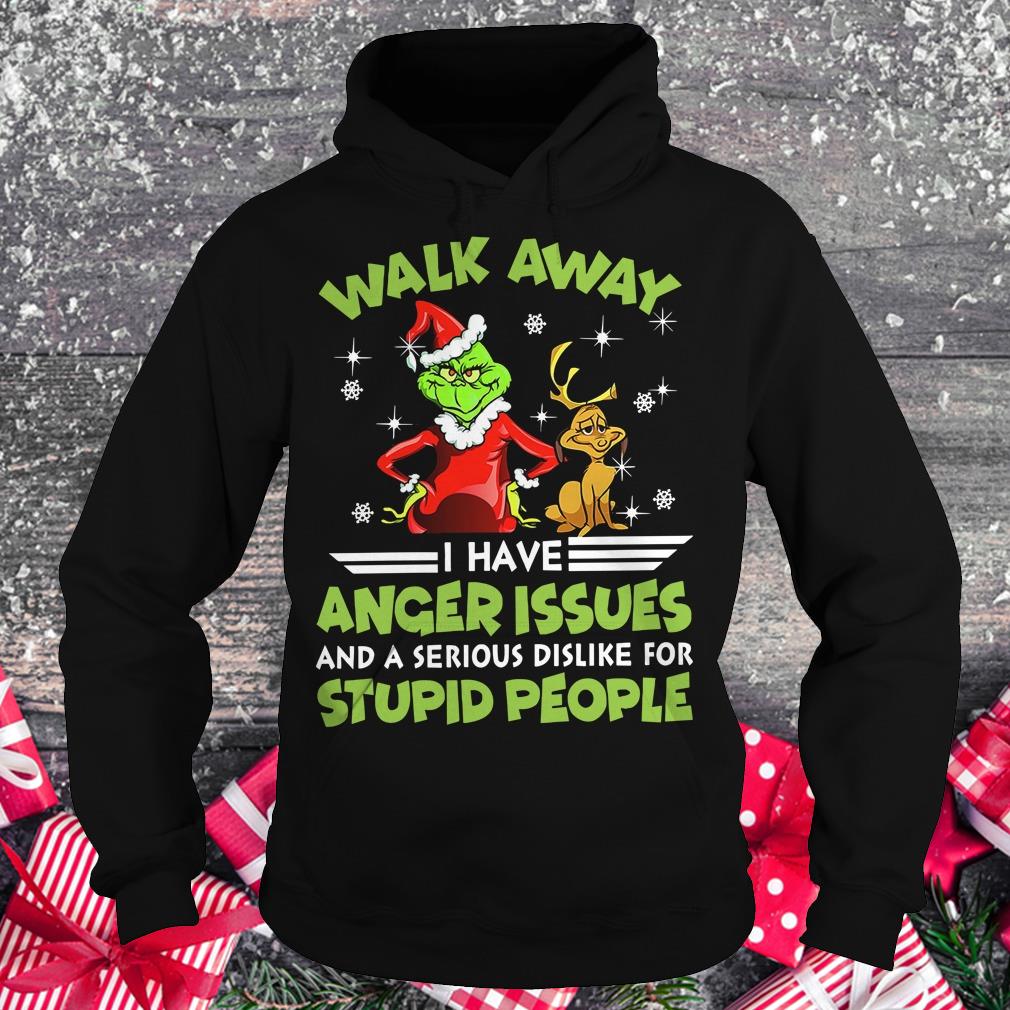 Walk away i have anger issues and a serious dislike for stupid people svg, grinch svg, christmas svg, png, dxf, eps digital file NCRM15072019