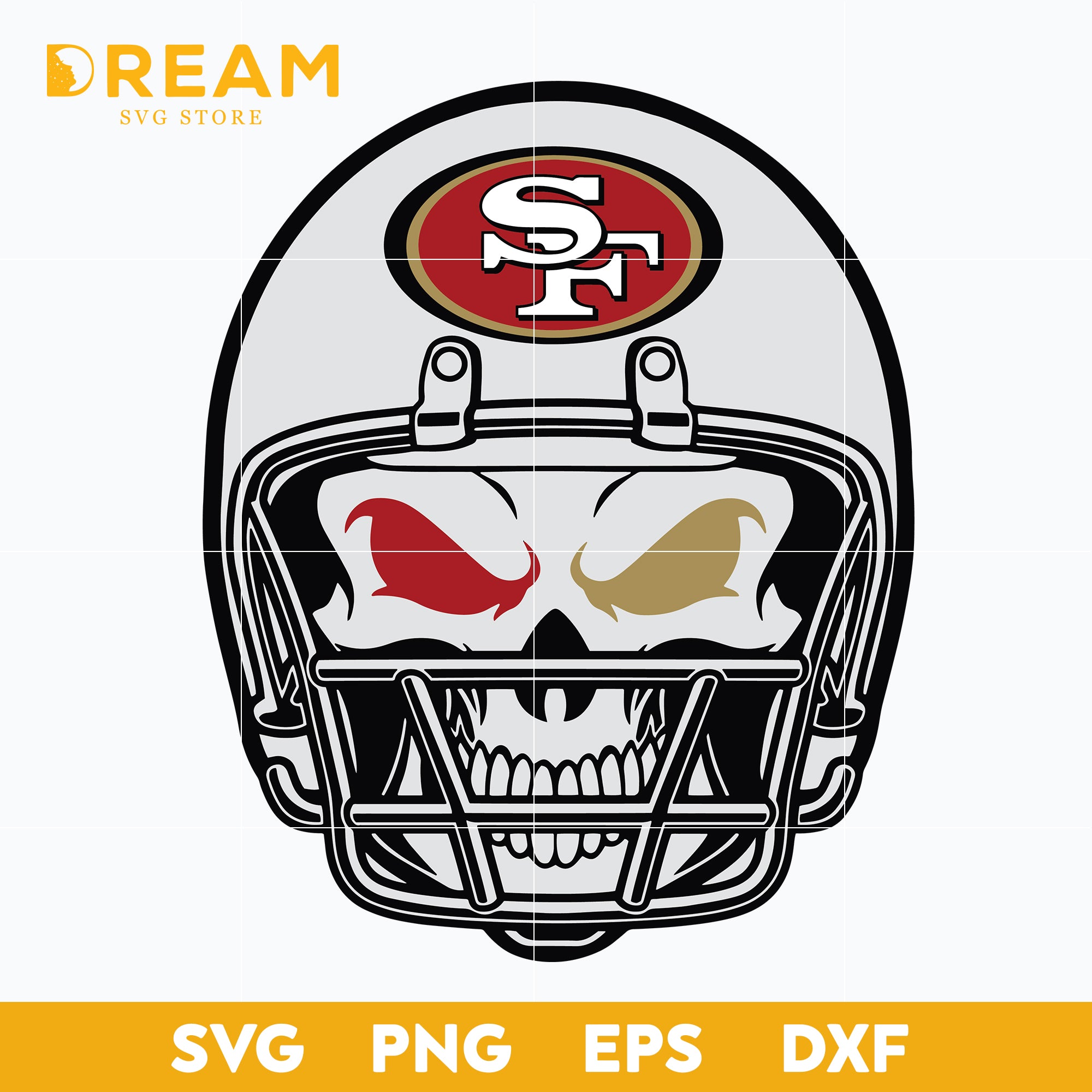 San francisco 49ers skull svg, 49ers skull svg, Nfl svg, png, dxf, eps –  DreamSVG Store