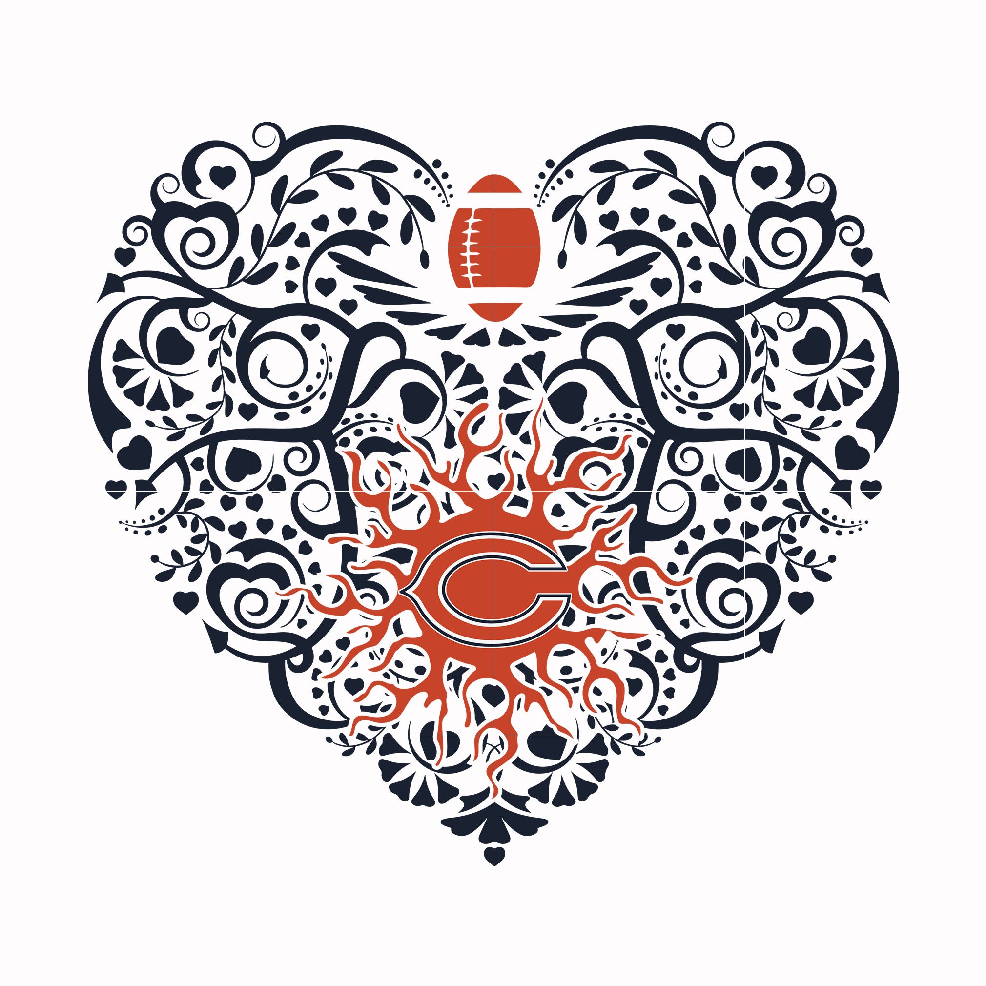 Chicago Bears skull svg, Chicago Bears svg, Bears svg, Skull svg, Sport svg, Nfl svg, png, dxf, eps digital file NFL19122015L