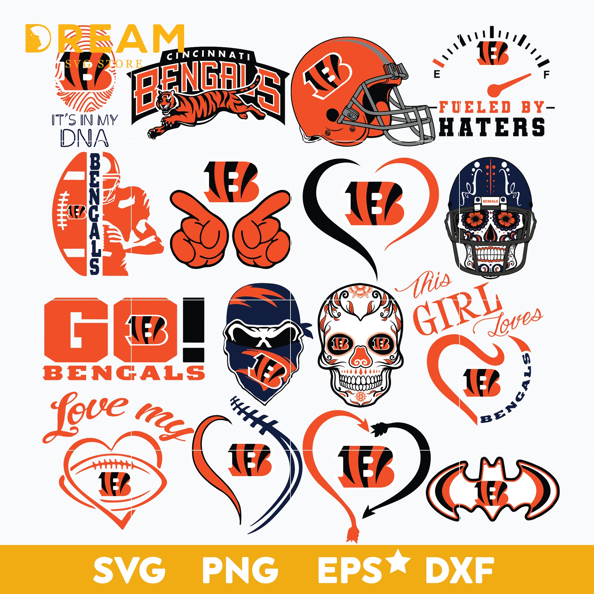 Cincinnati Bengals Bundle svg, Cincinnati Bengals svg, Bengals svg, Sport svg, Nfl svg, png, dxf, eps digital file NFL21122084L