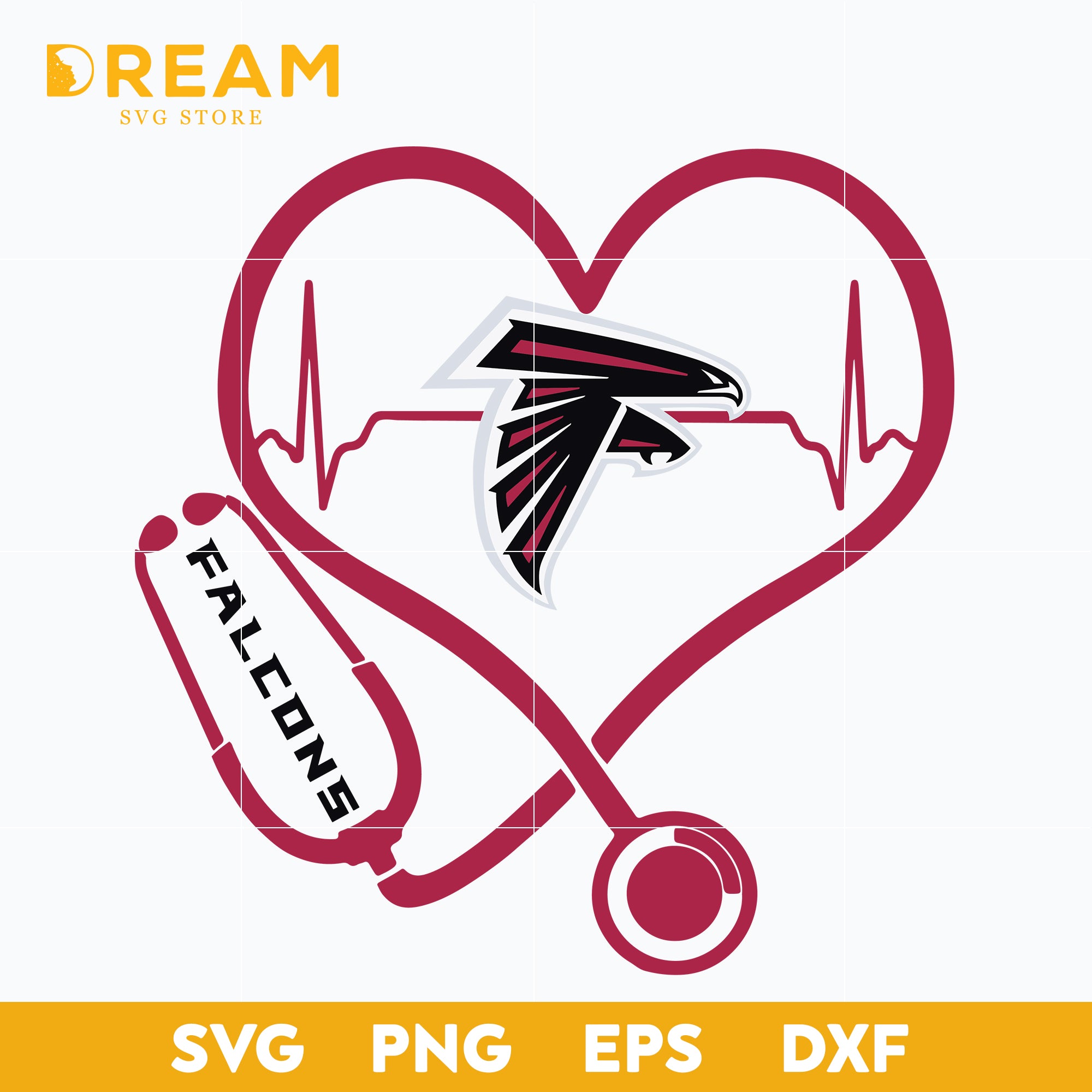Atlanta Falcons Heart svg, Falcons svg, Sport svg, Nfl svg, png, dxf, eps digital file NFL2412206L