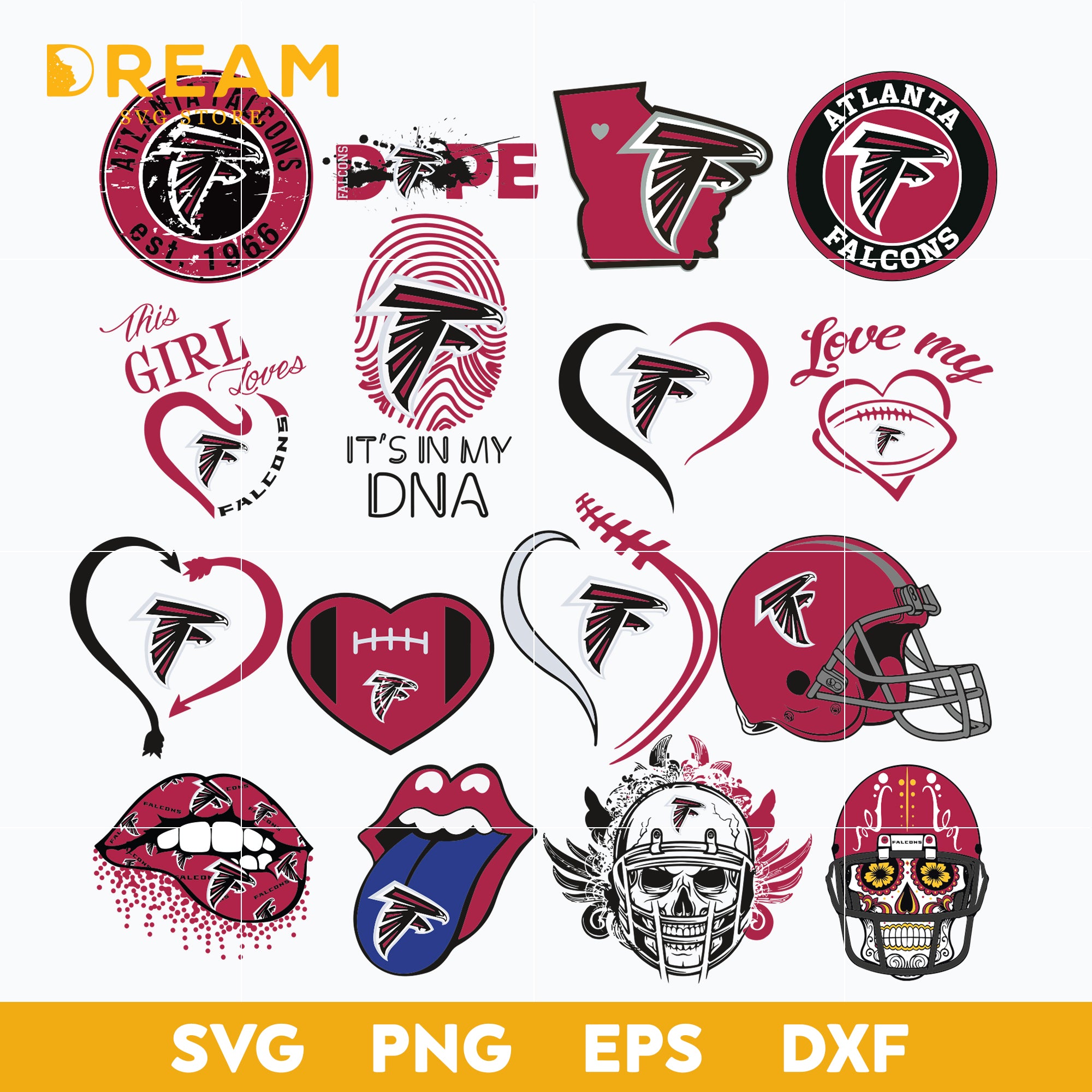 Atlanta Falcons Bundle svg, Falcons Bundle svg, Sport svg, Nfl svg, pn – DreamSVG Store