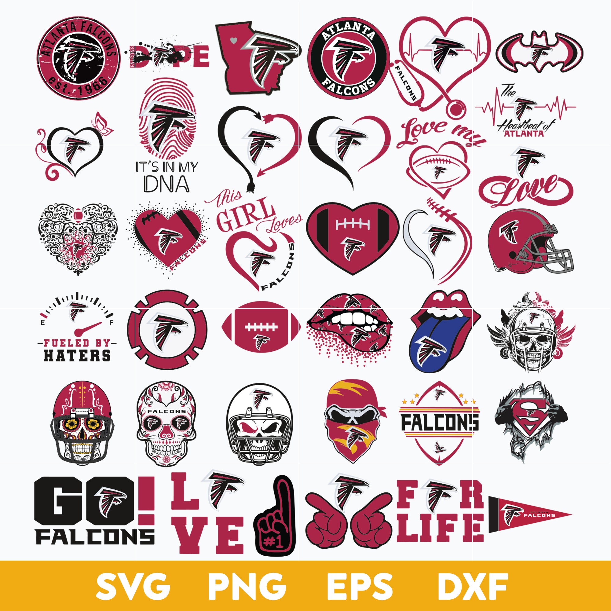 Atlanta Falcons Bundle svg, Falcons Bundle svg, Sport svg, Nfl svg, png, dxf, eps digital file NFL24122041L