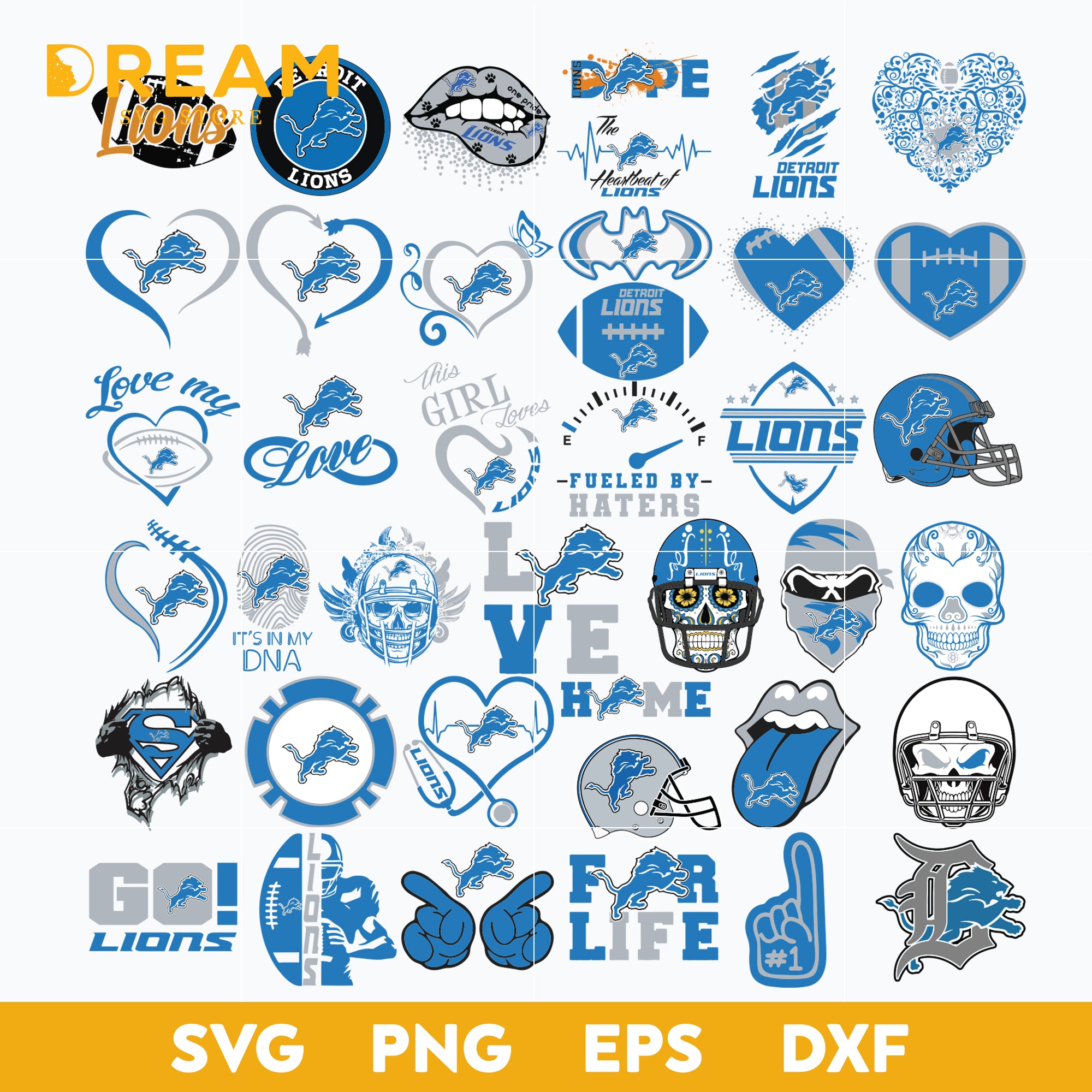 Detroit Lions Bundle svg, Lions svg, Sport svg, Nfl svg, png, dxf, eps digital file NFL211220131L