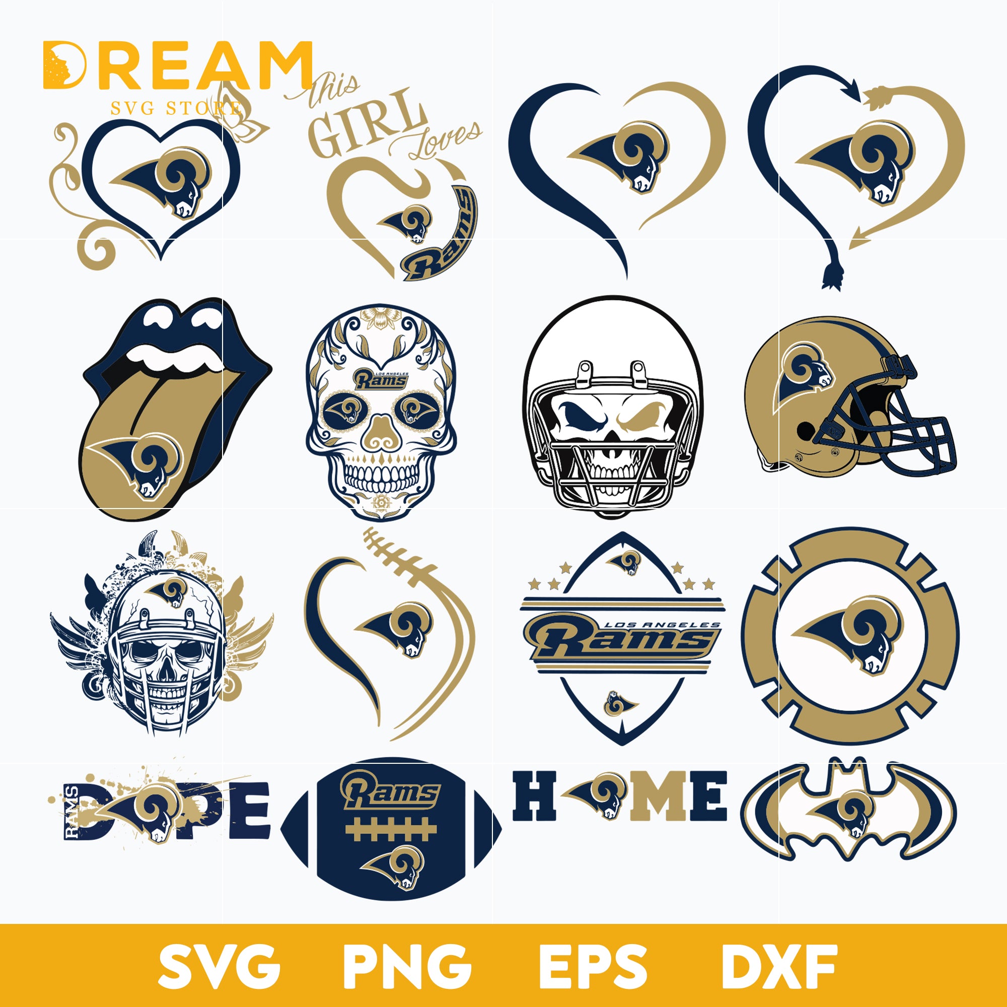 Los Angeles Rams Bundle svg, Rams Bundle svg, Sport svg, Nfl svg, png, dxf, eps digital file NFL2512201L