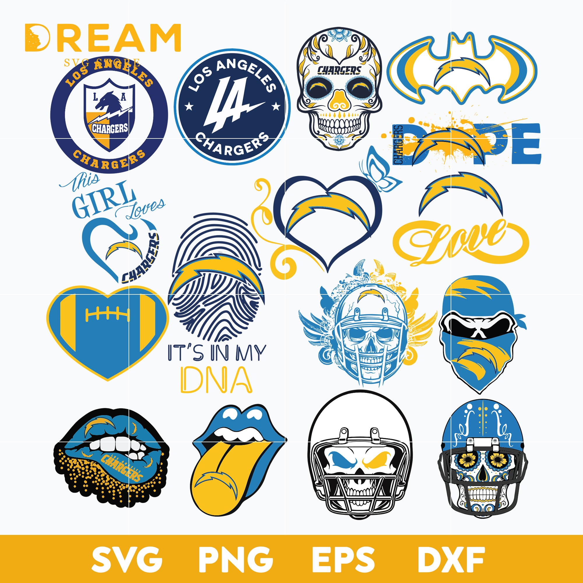 Los Angeles Chargers Bundle svg, Chargers Bundle svg, Sport svg, Nfl svg, png, dxf, eps digital file NFL2512207L