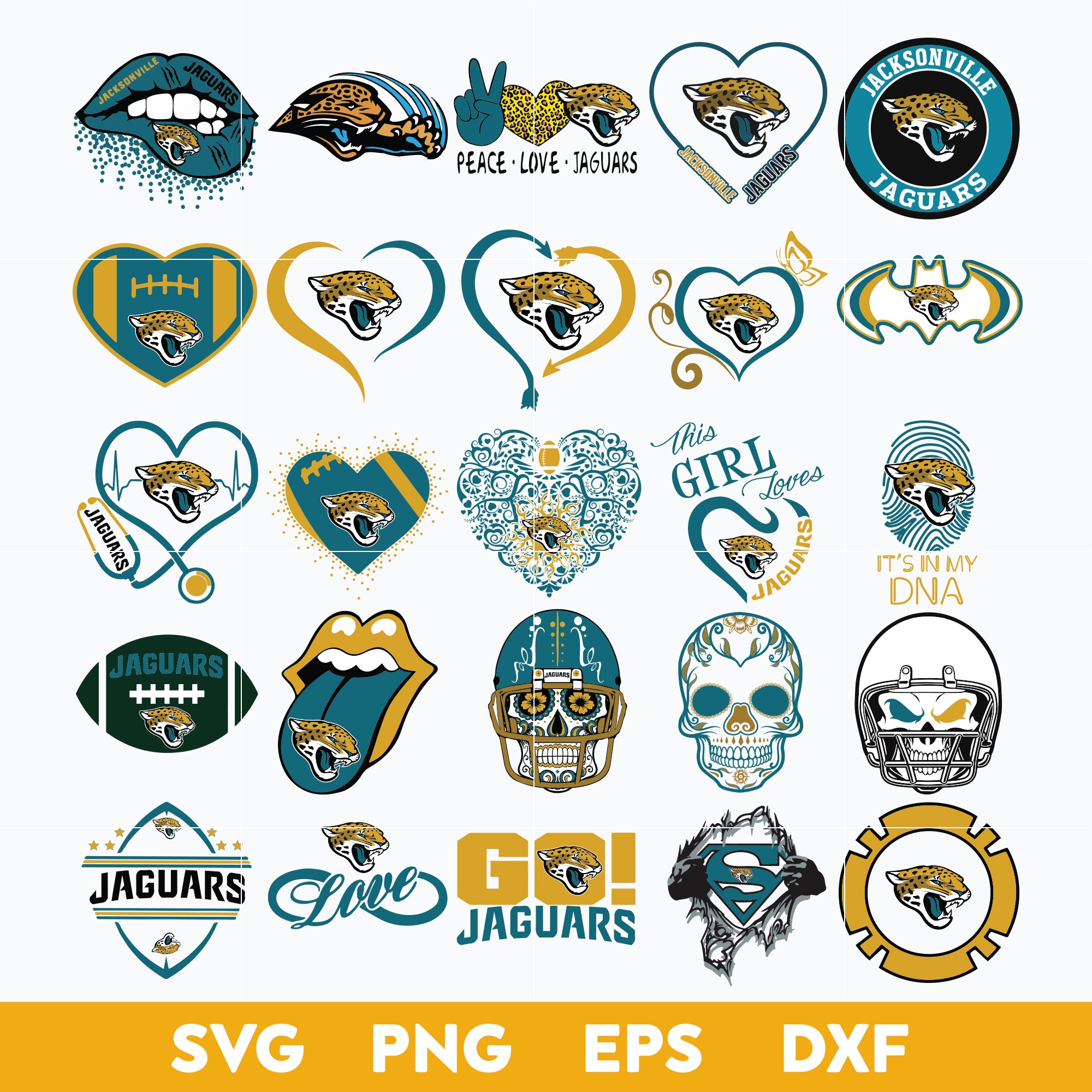 Jacksonville Jaguars Bundle svg, Jaguars Bundle svg, Sport svg, Nfl svg, png, dxf, eps digital file NFL22122045L