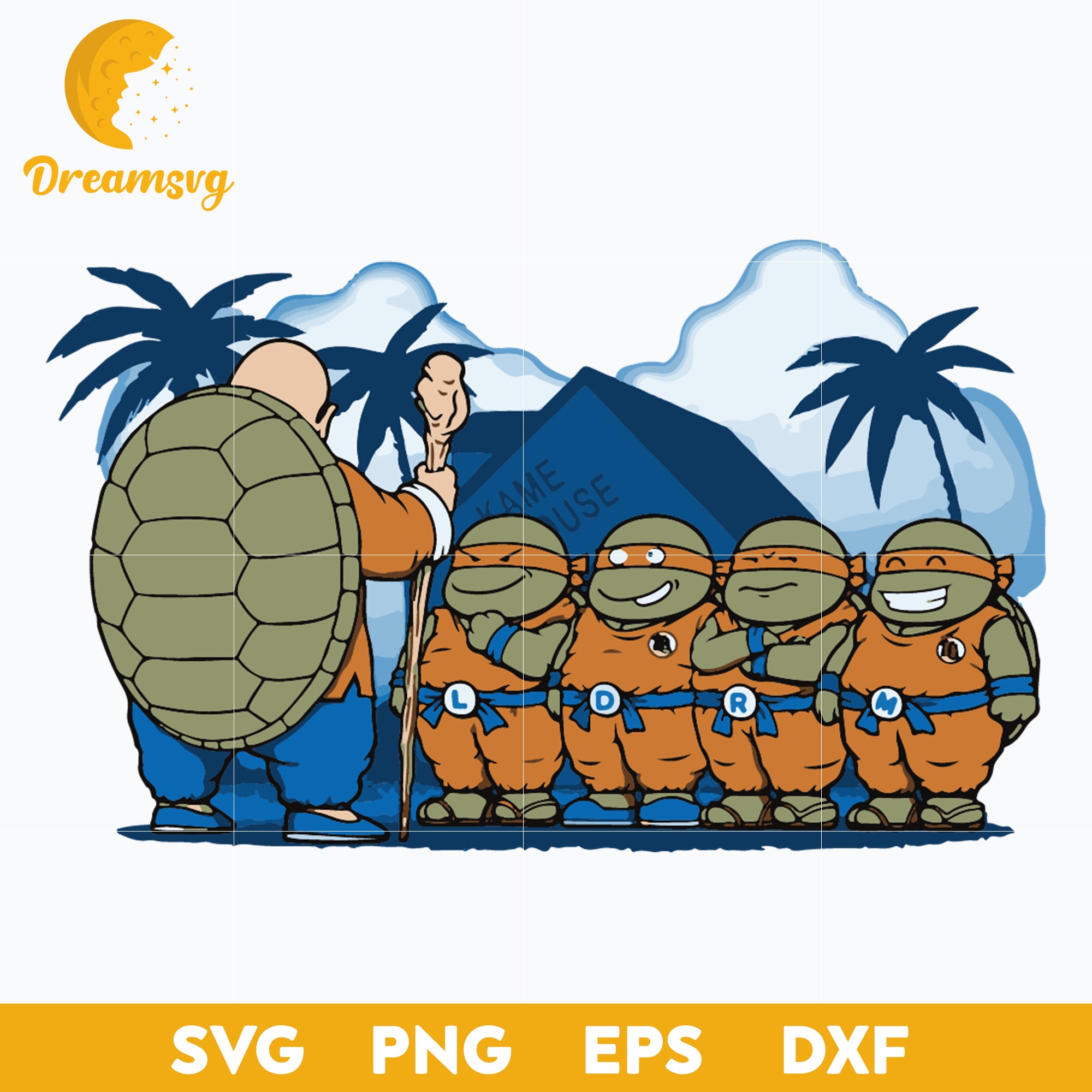 Ninja Kame Students Svg, Dragon Ball Svg, Ninja Kame Svg, Anime Svg, png, eps, dxf digital download.