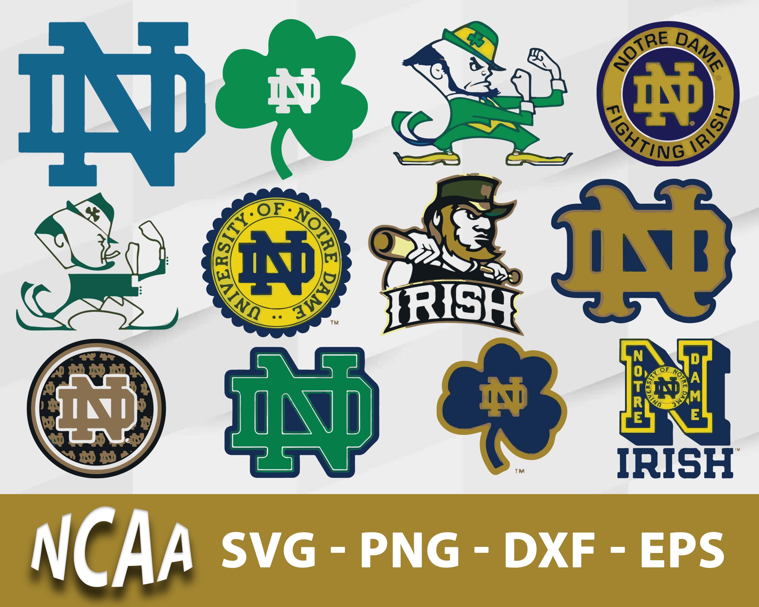 Notre Dame Fighting Irish Svg Bundle, Notre Dame Fighting Irish Svg, S ...