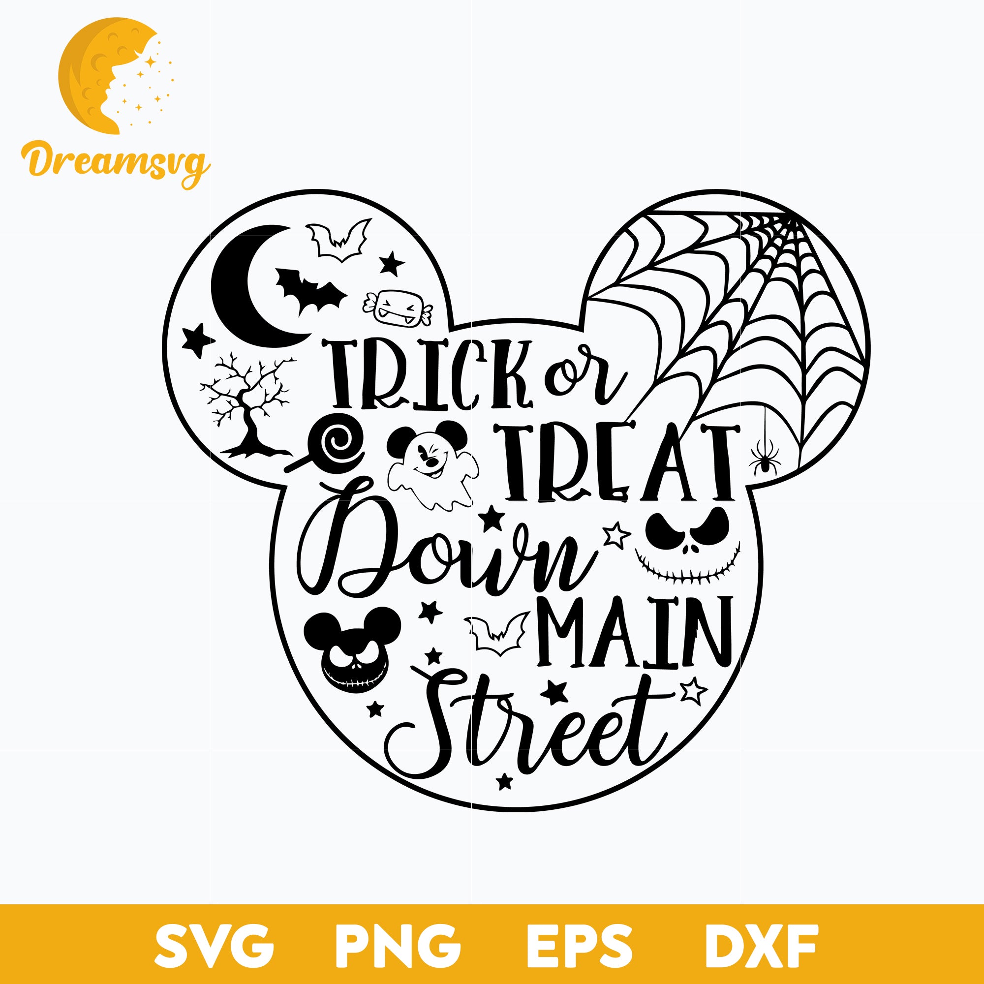 Trick Or Treat Sown Main Street svg, Halloween svg, png, dxf, eps digital file.
