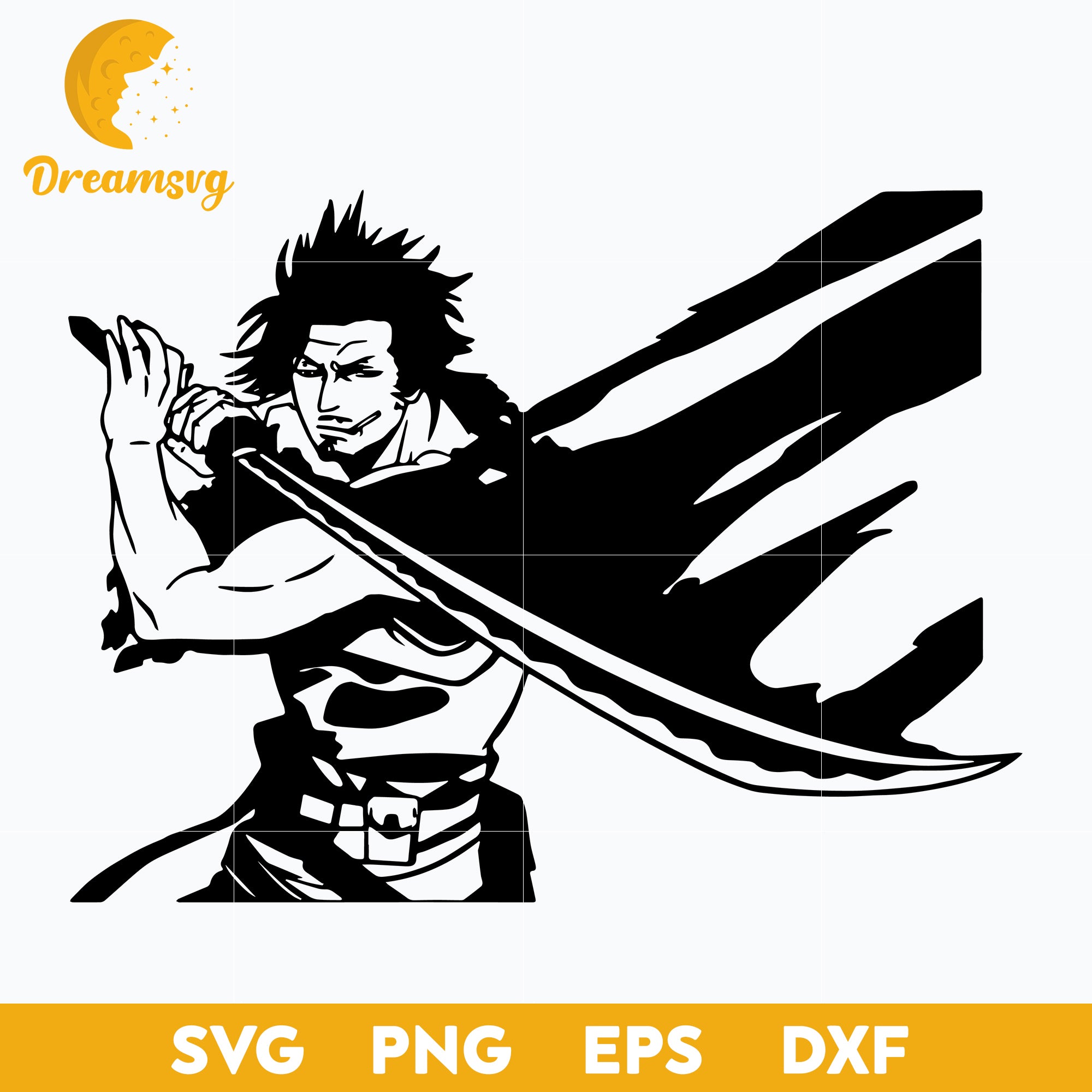 Yami Sukehiro Svg, Black Clover Svg, Anime Svg, Manga Japanese Svg, png, eps, dxf digital download.