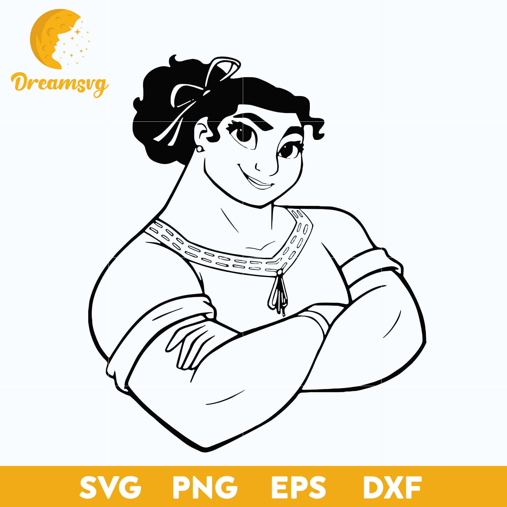 Luisa Madrigal outline svg, Encanto svg, Bundle Encanto svg, Birthday Party svg, Birthday svg, cut files for cricut silhouette, layered svg, cricut svg, png, dxf, eps digital file.