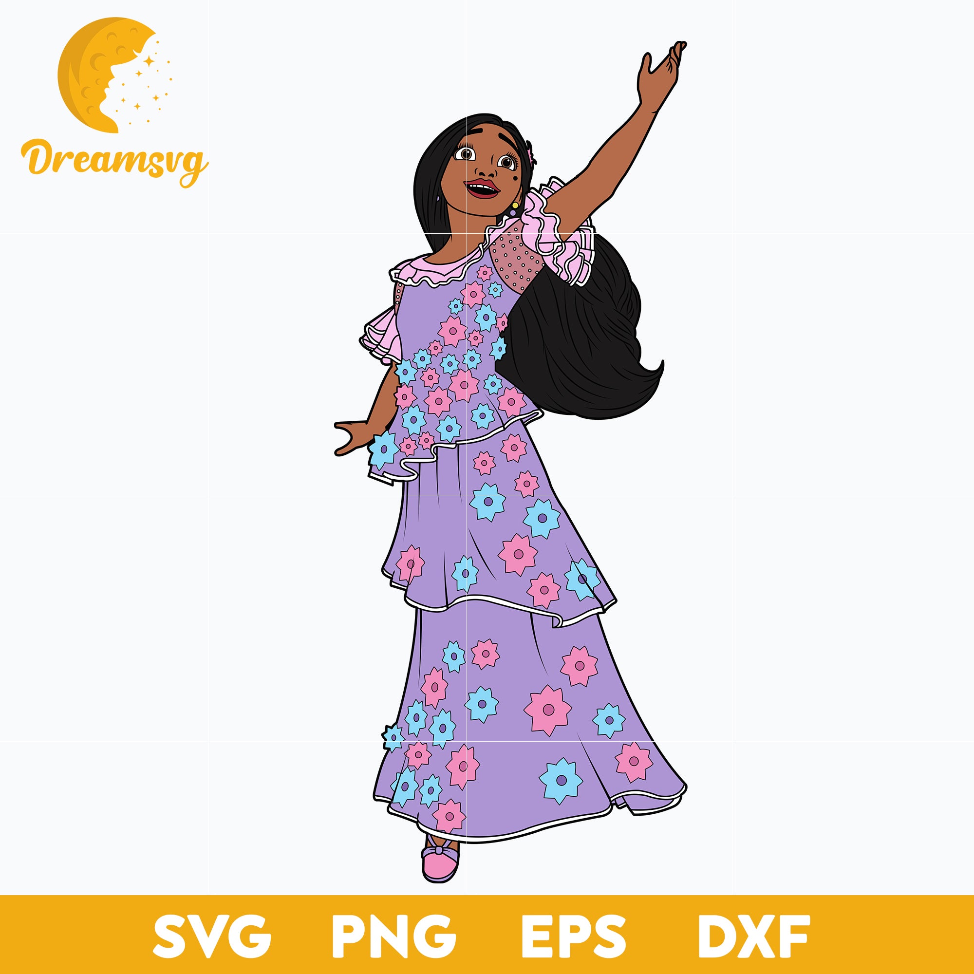 Isabela Madrigal svg, Encanto svg, Bundle Encanto svg, Birthday Party svg, Birthday svg, cut files for cricut silhouette, layered svg, cricut svg, png, dxf, eps digital file.