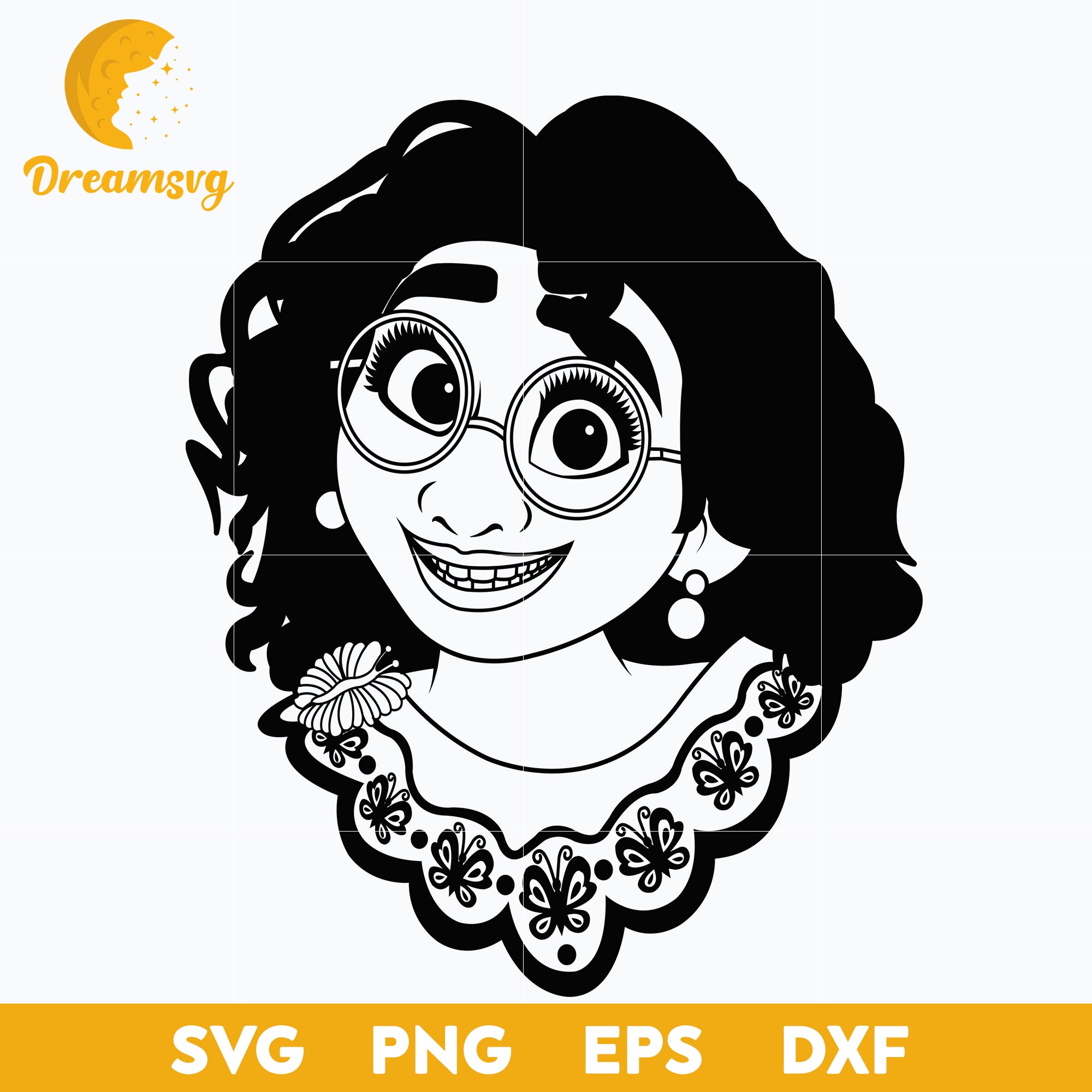 Mirabel Madrigal outline svg, Encanto svg, Bundle Encanto svg, Birthday Party svg, Birthday svg, cut files for cricut silhouette, layered svg, cricut svg, png, dxf, eps digital file.
