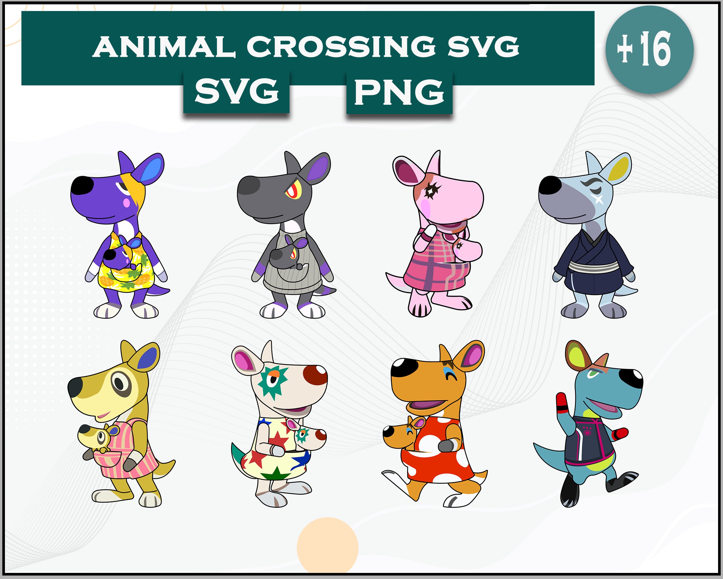 16+ Kangaroo Svg Bundle, Animal Crossing Svg Bundle, Animal