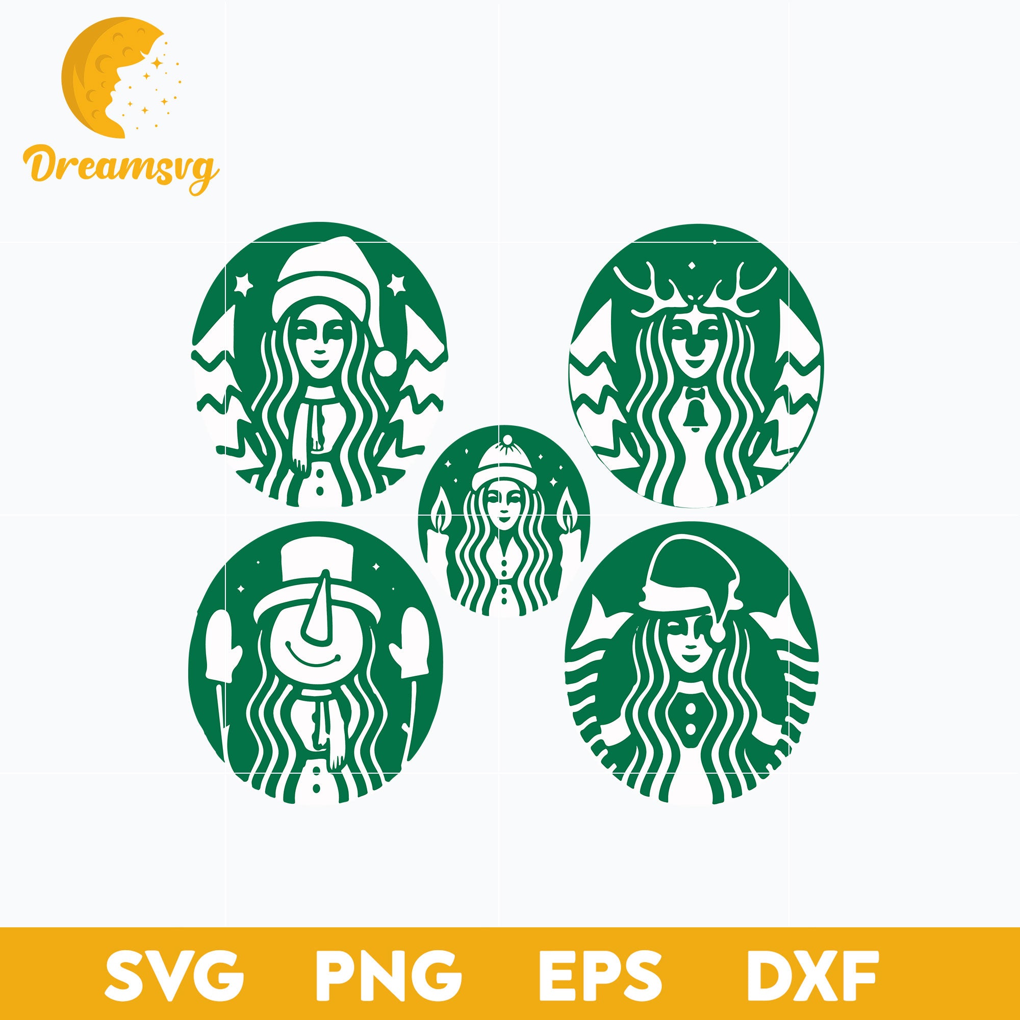 Christmas Starbucks Logo SVG, Christmas SVG, PNG DXF EPS Digital File