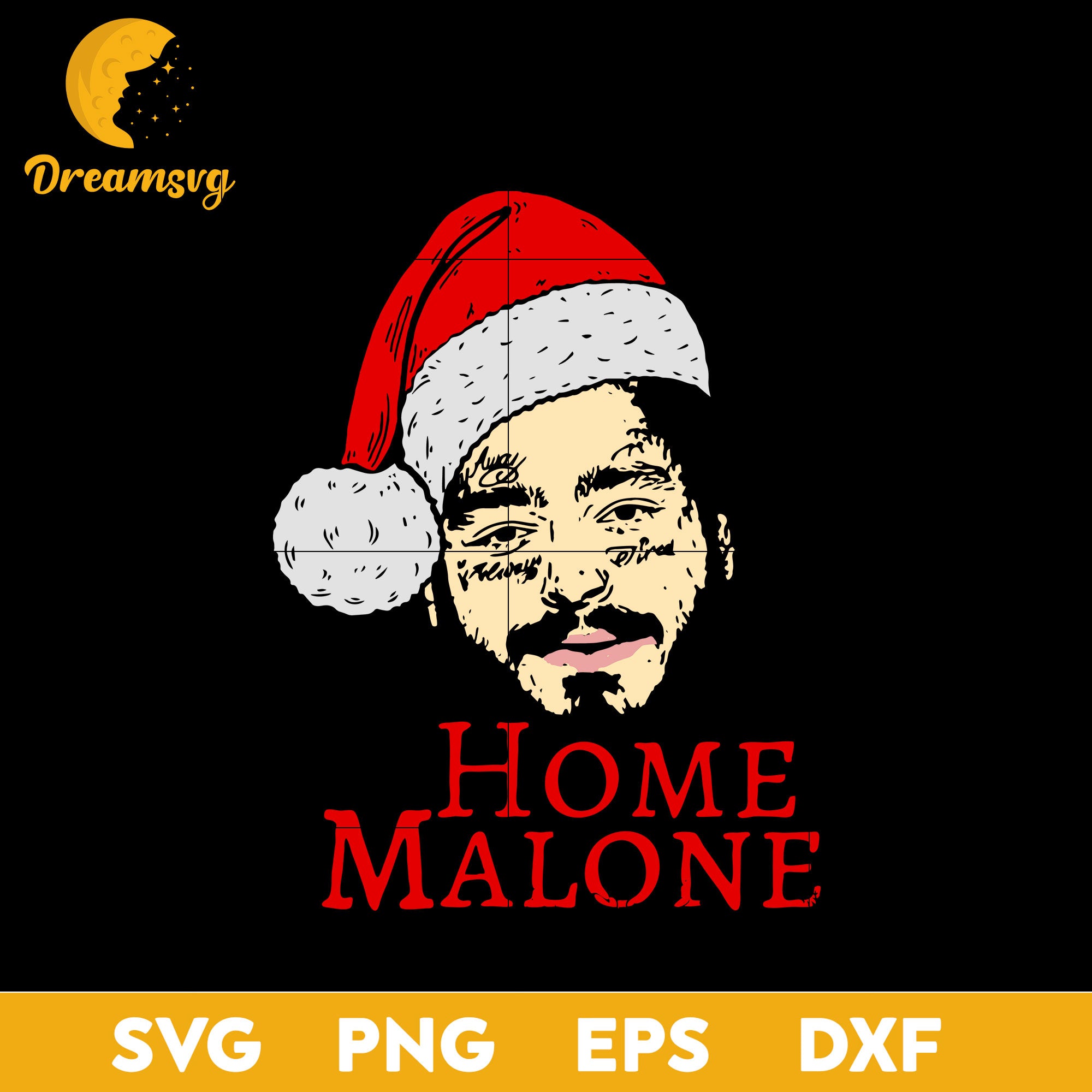 Home Malone Christmas SVG, Christmas SVG, PNG DXF EPS Digital File.