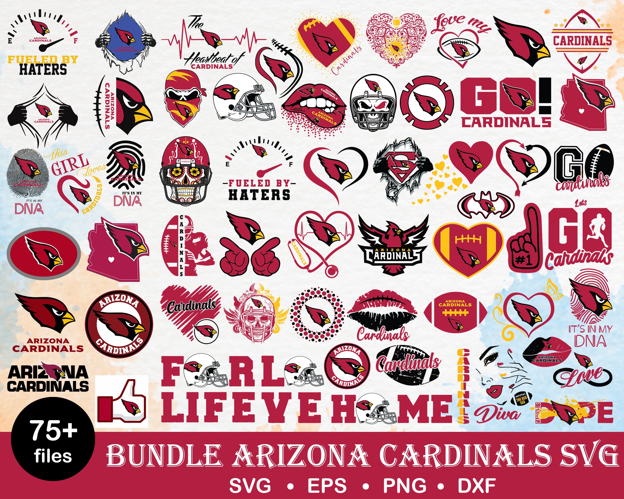 75+ Arizona Cardinals bundle svg, Bundle Cardinals svg, Nfl svg, png, dxf, eps digital file