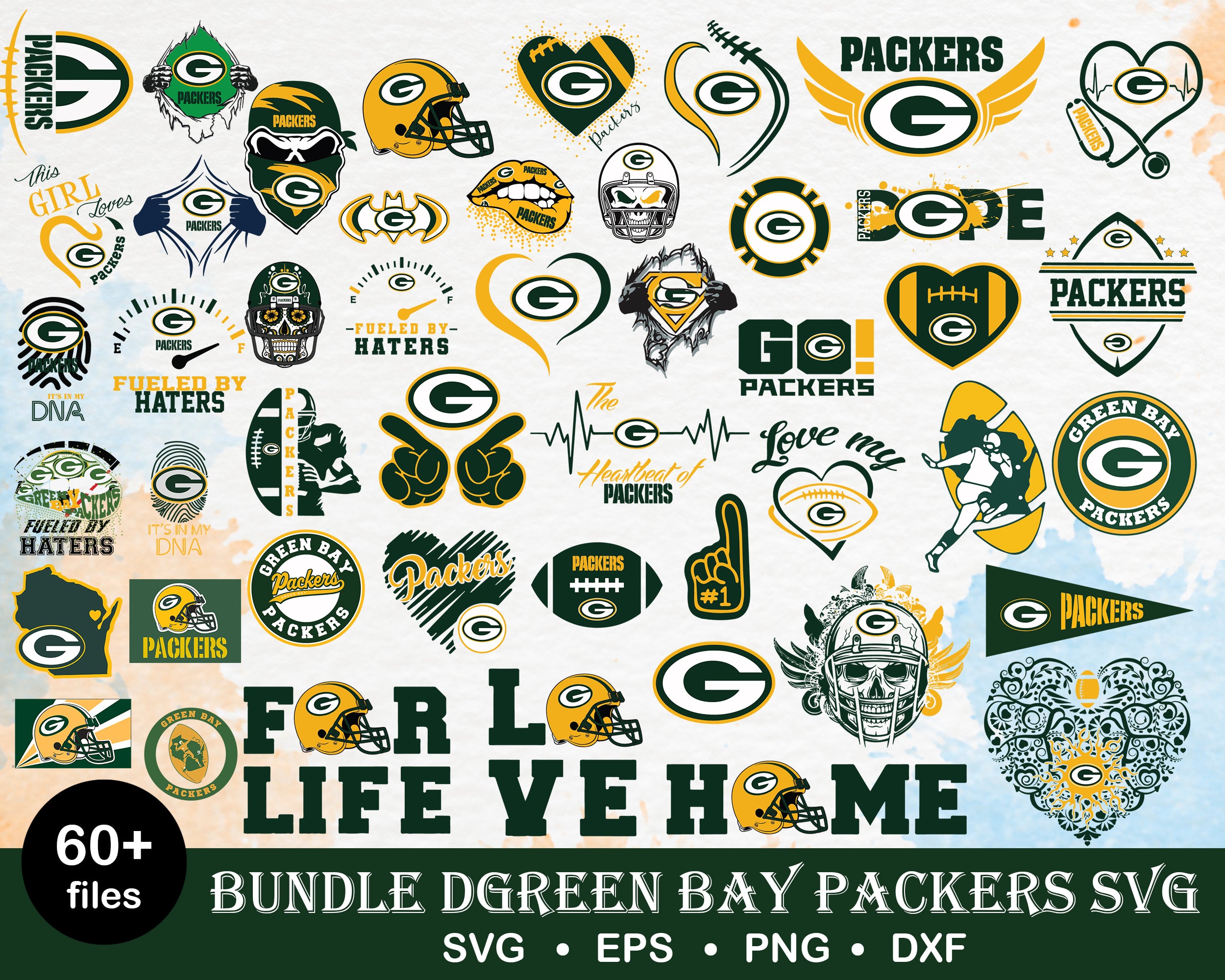 60+ Green Bay Packers bundle svg, Packers svg, Nfl svg, png, dxf, eps digital file