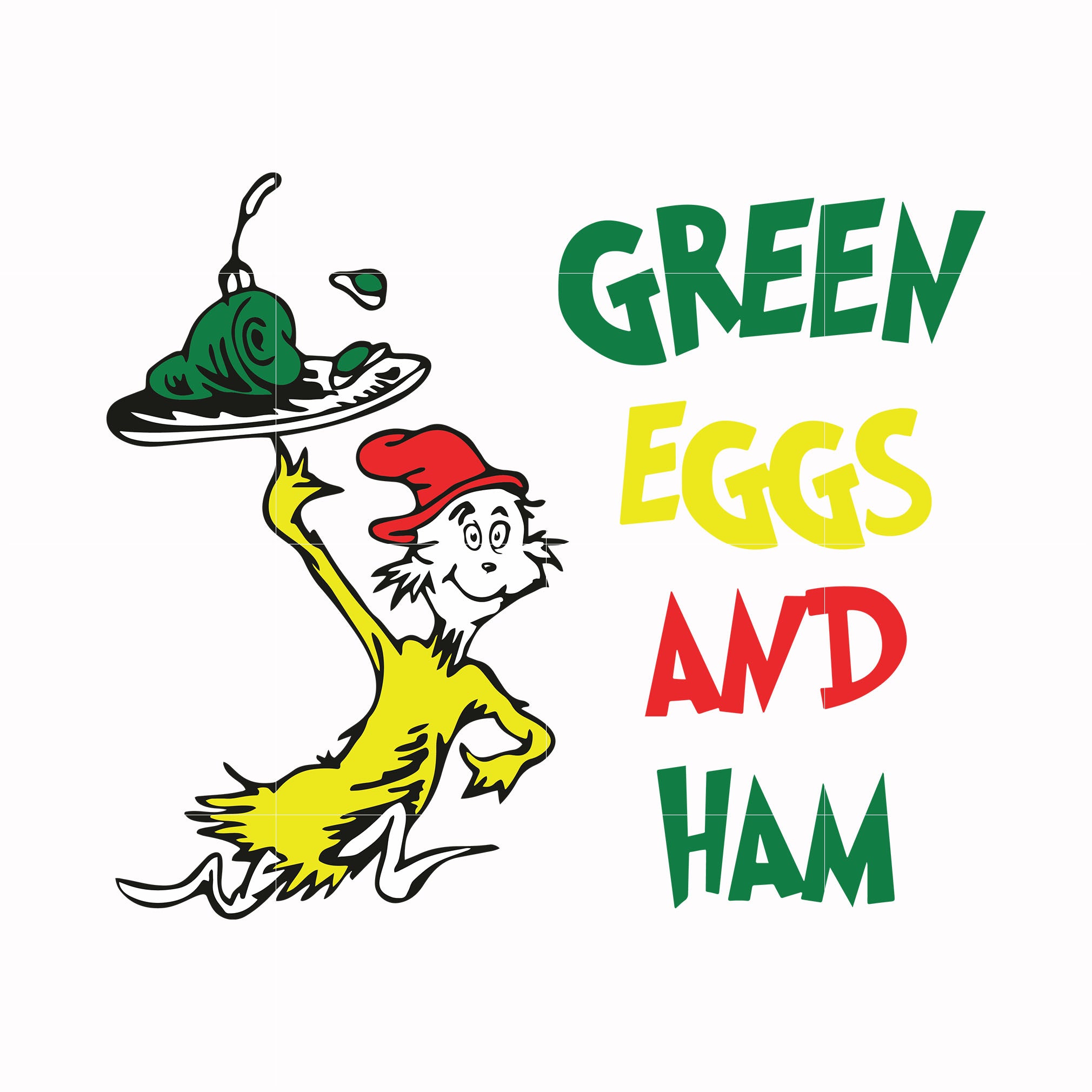 Green eggs and ham svg, png, dxf, eps file DR000102 DreamSVG Store